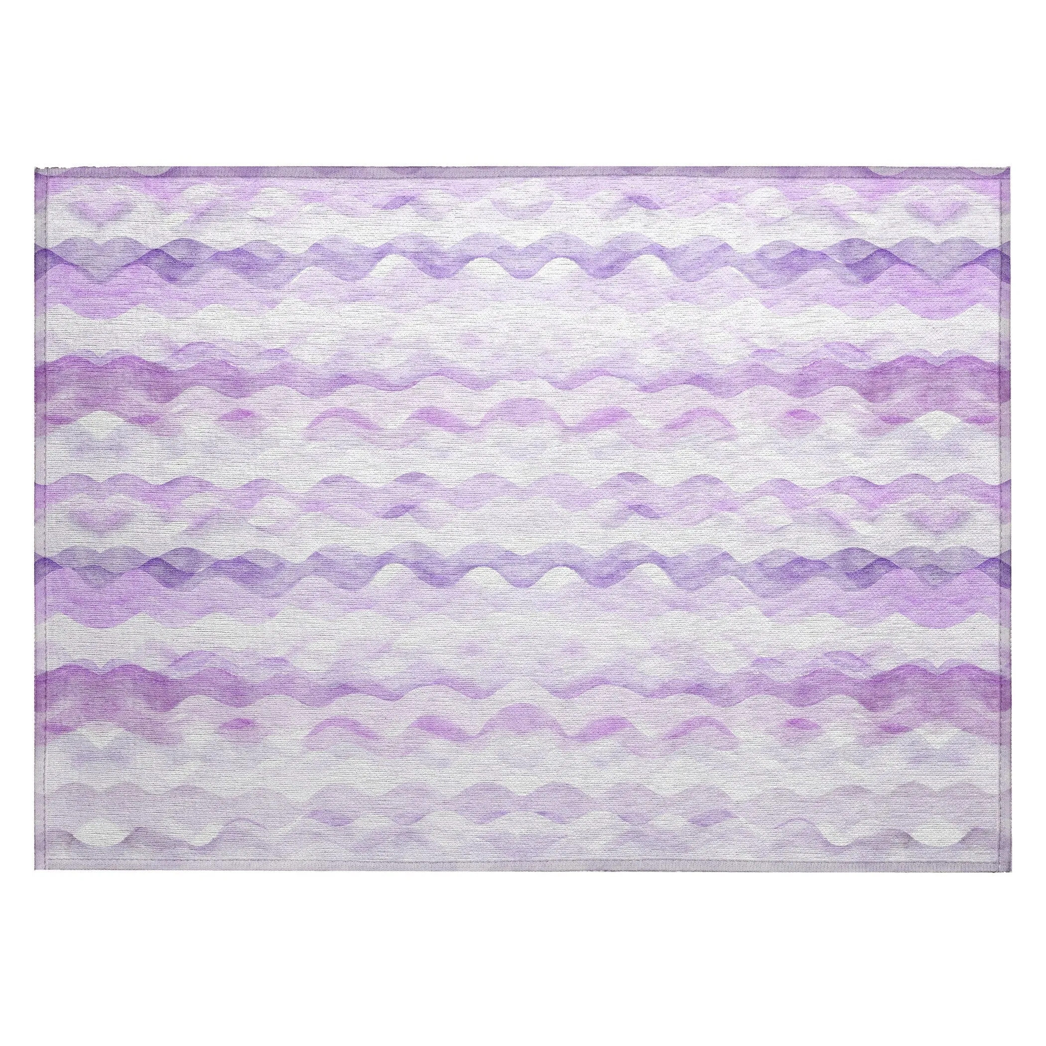 Indoor/ Outdoor Surfside Ombre Wave Washable Rug New