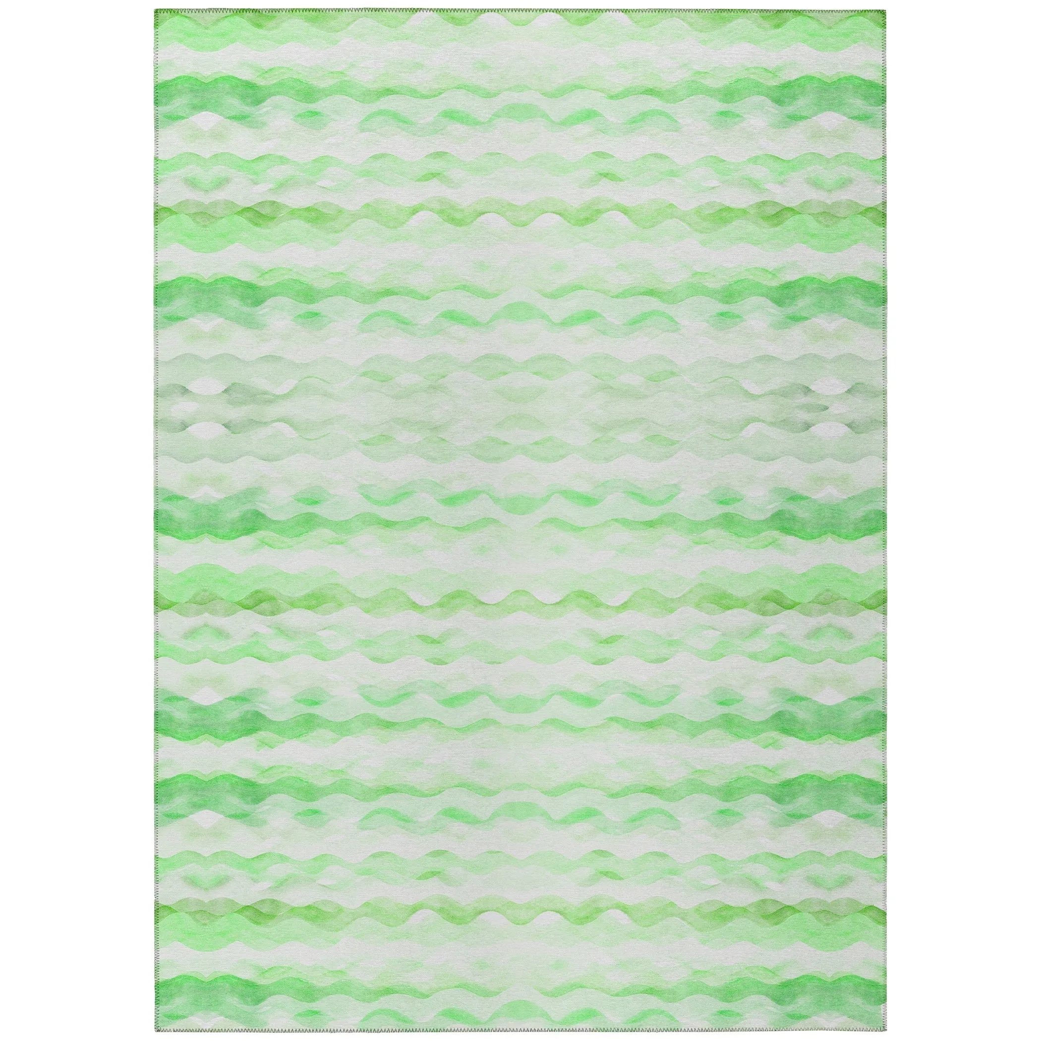 Indoor/ Outdoor Surfside Ombre Wave Washable Rug New
