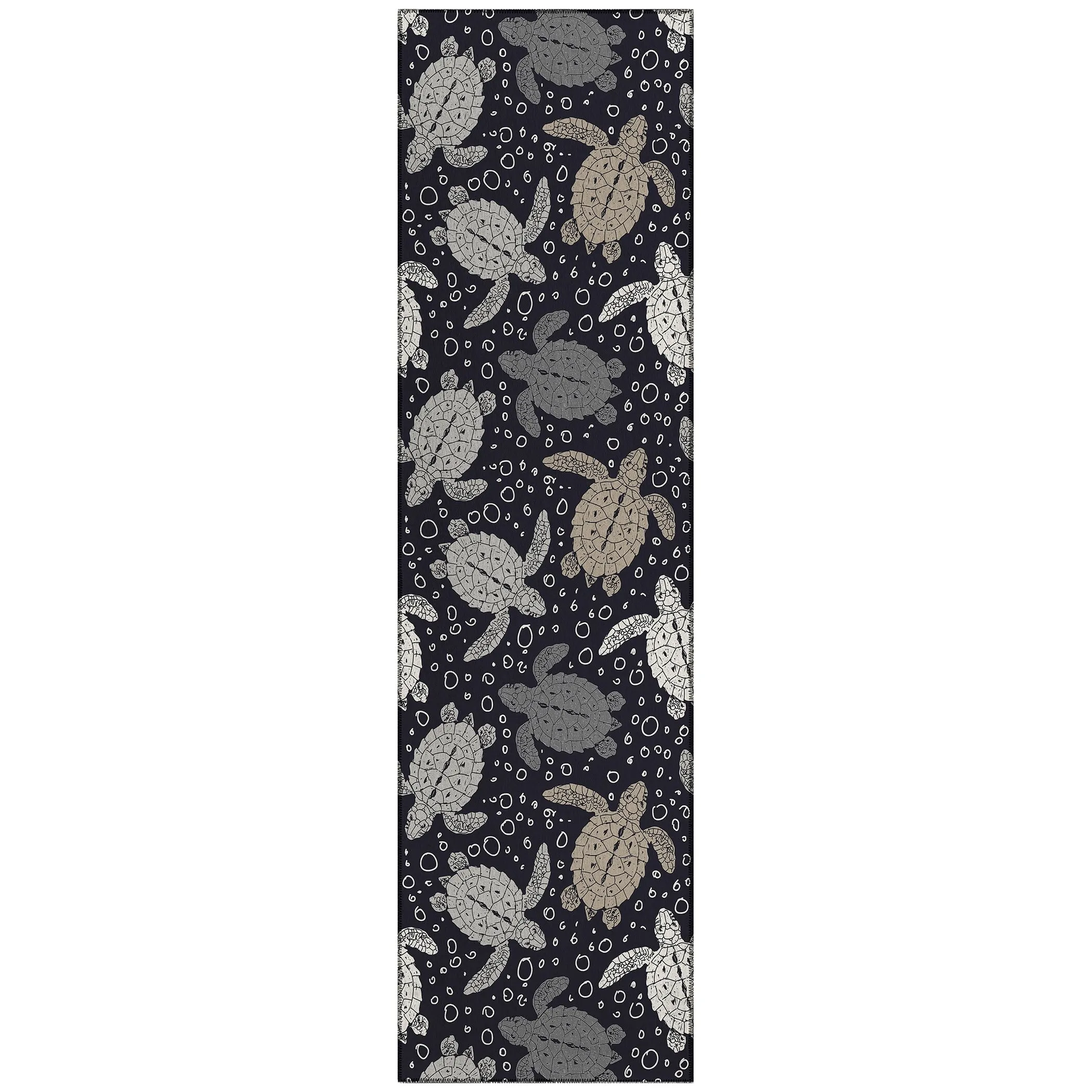 Indoor/ Outdoor Surfside Turtle Washable Rug New