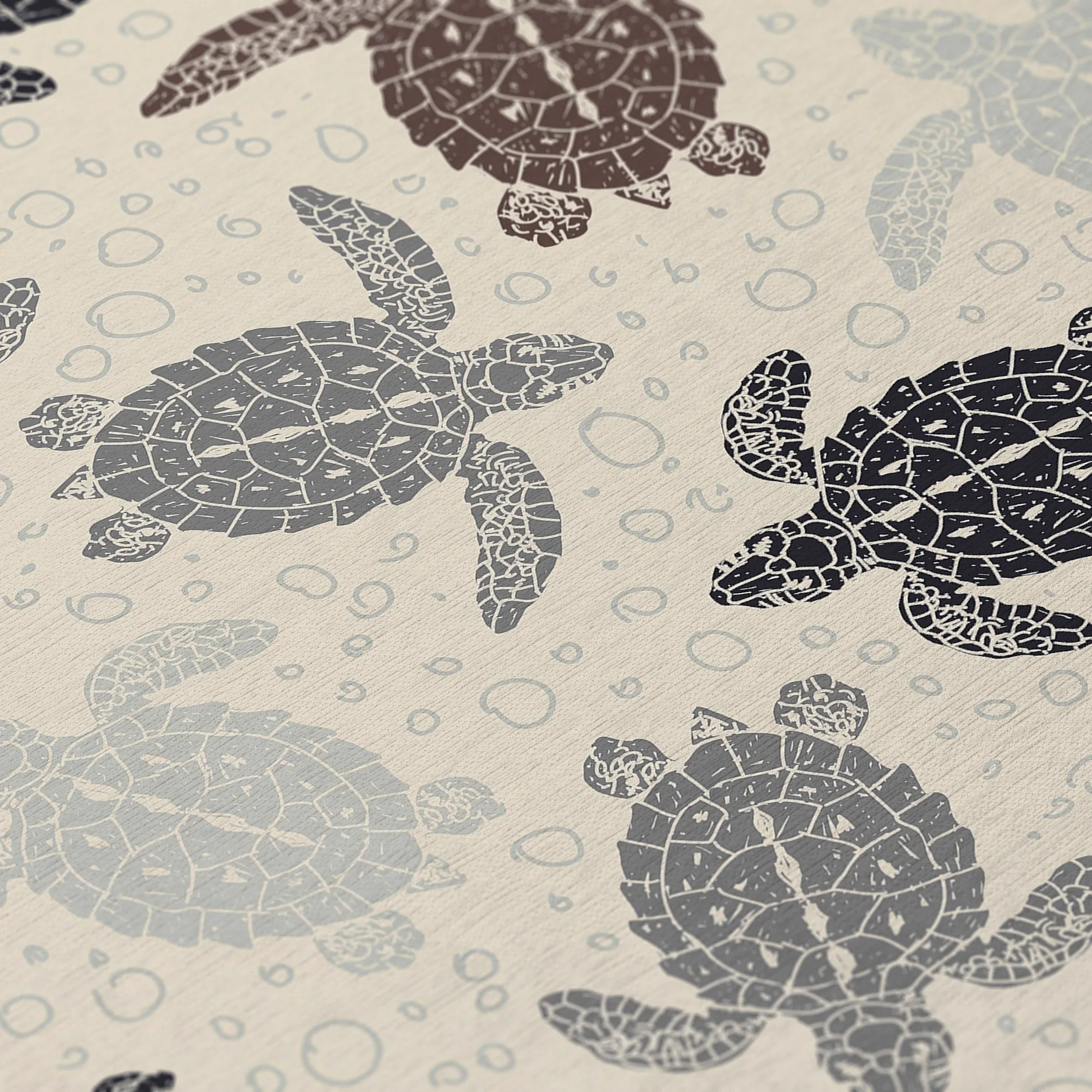 Indoor/ Outdoor Surfside Turtle Washable Rug New