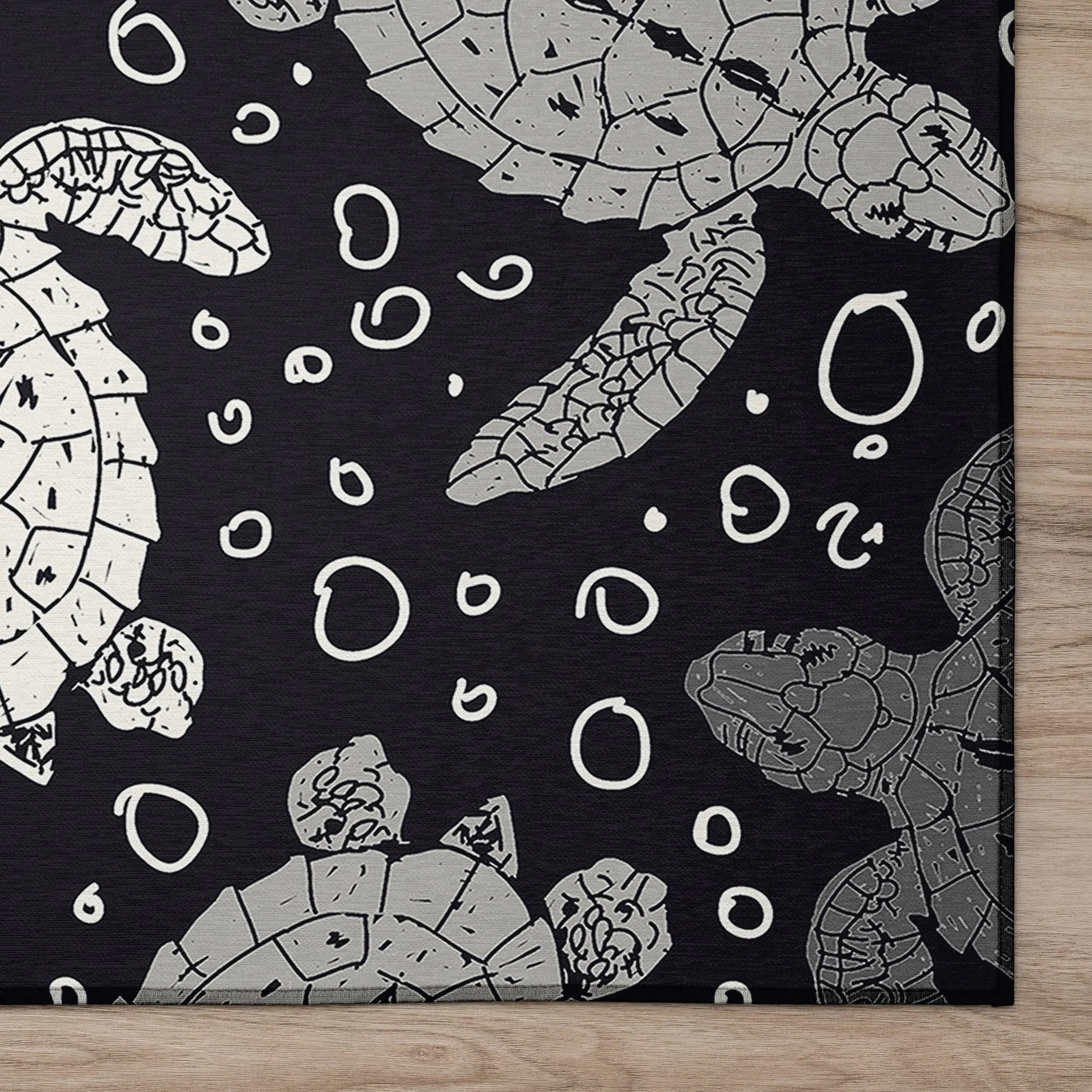 Indoor/ Outdoor Surfside Turtle Washable Rug New