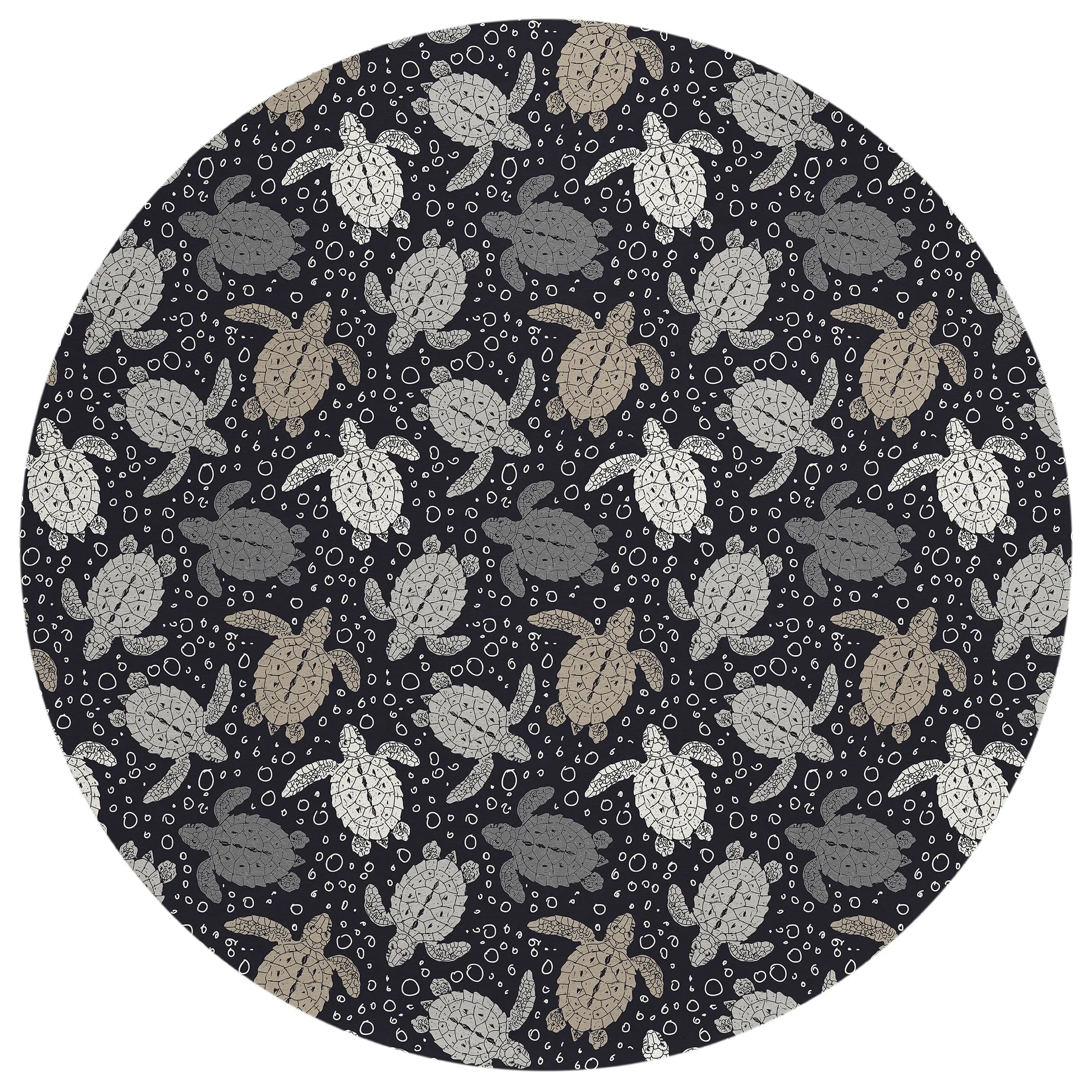 Indoor/ Outdoor Surfside Turtle Washable Rug New