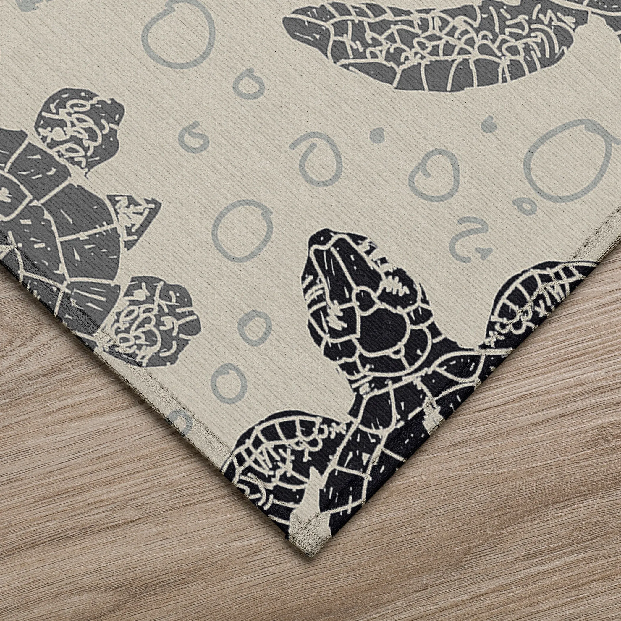 Indoor/ Outdoor Surfside Turtle Washable Rug New
