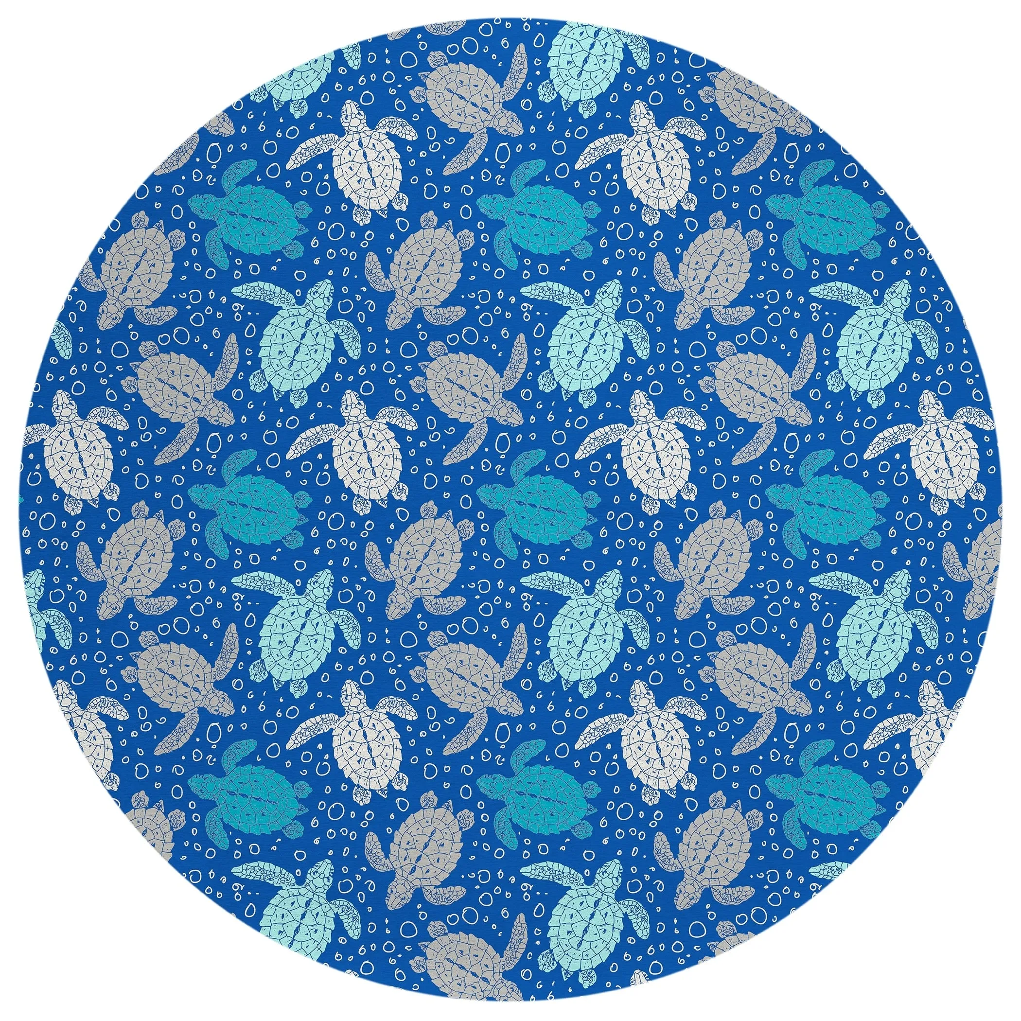 Indoor/ Outdoor Surfside Turtle Washable Rug New