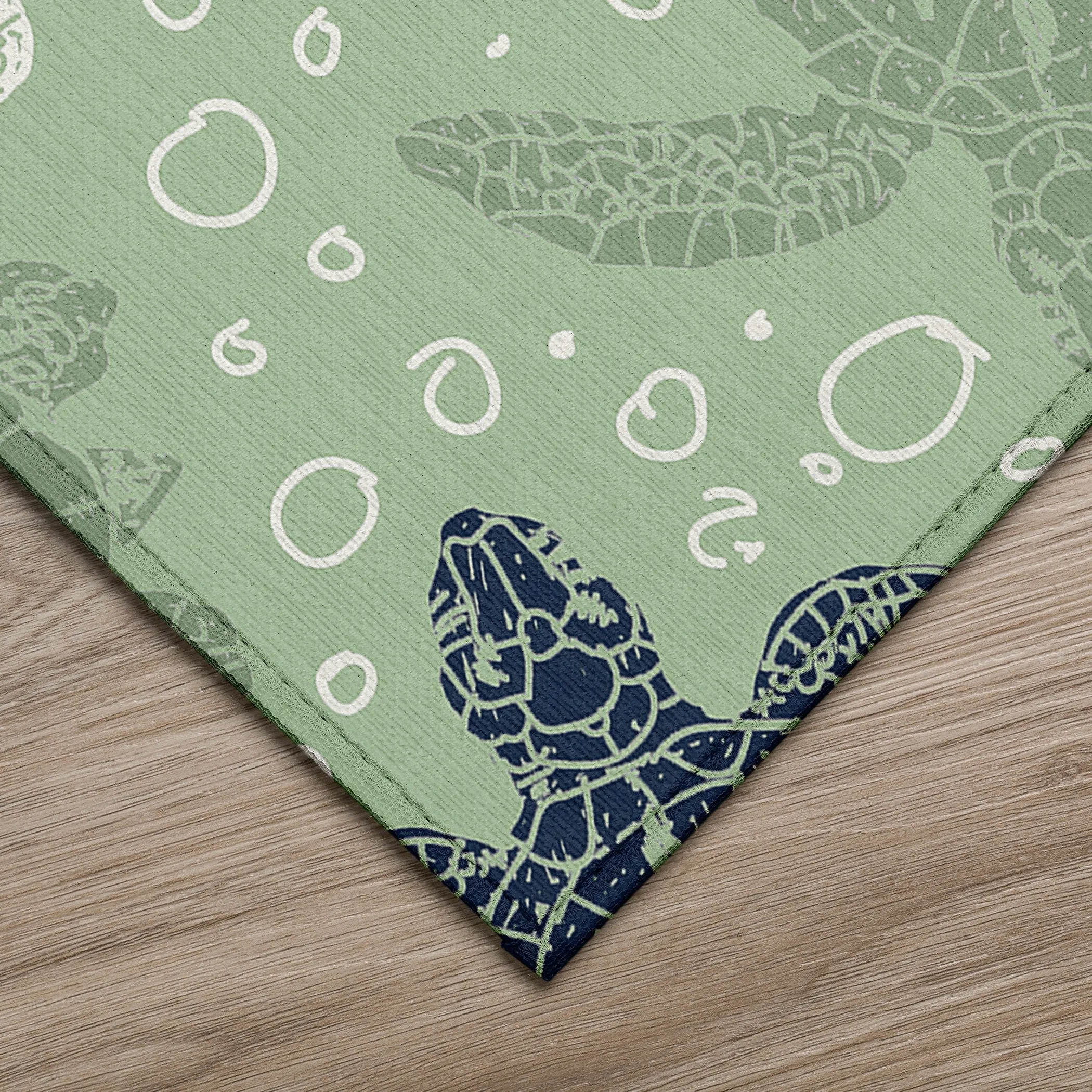 Indoor/ Outdoor Surfside Turtle Washable Rug New