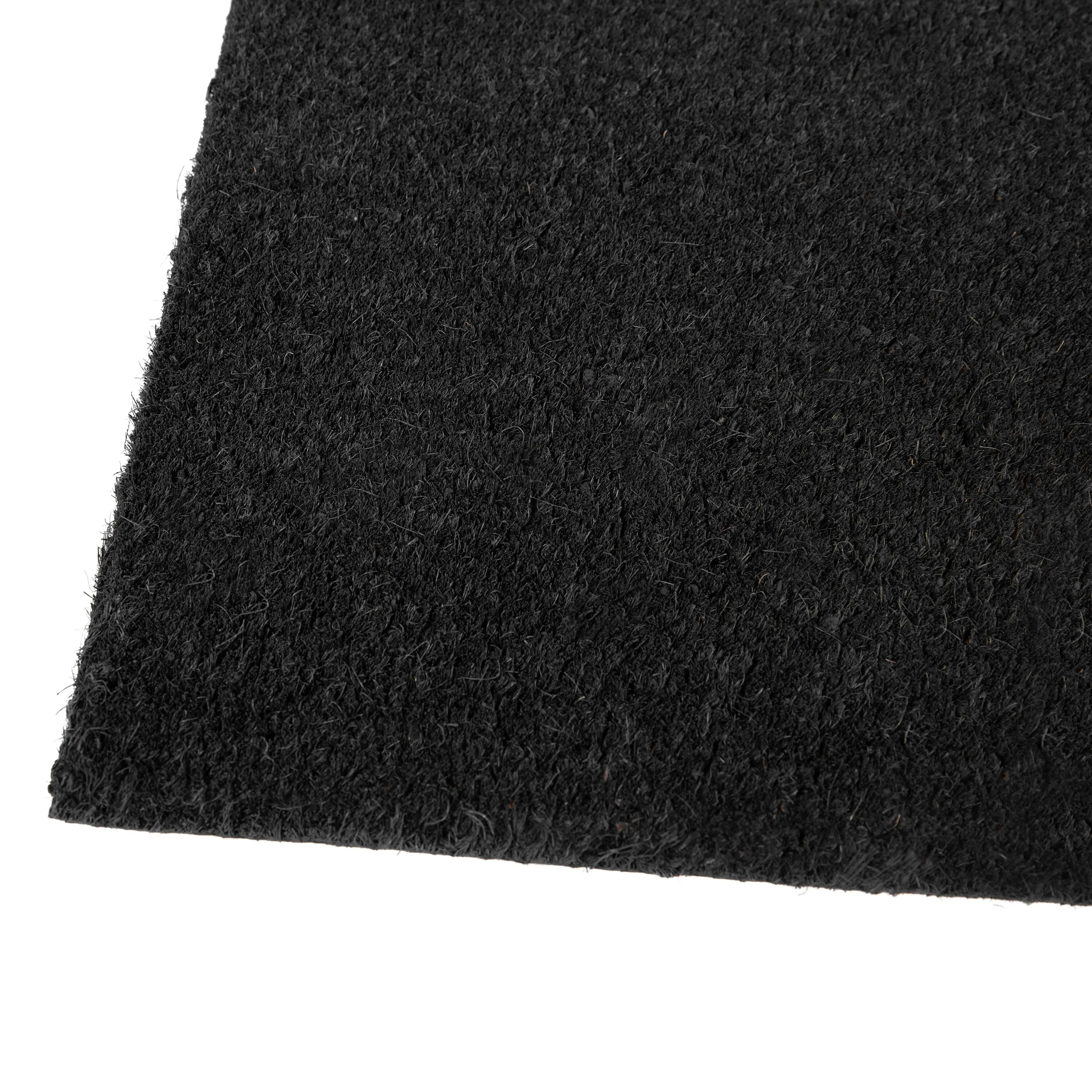 Indoor/Outdoor Solid Coir Entryway Doormat with Non-Slip Backing
