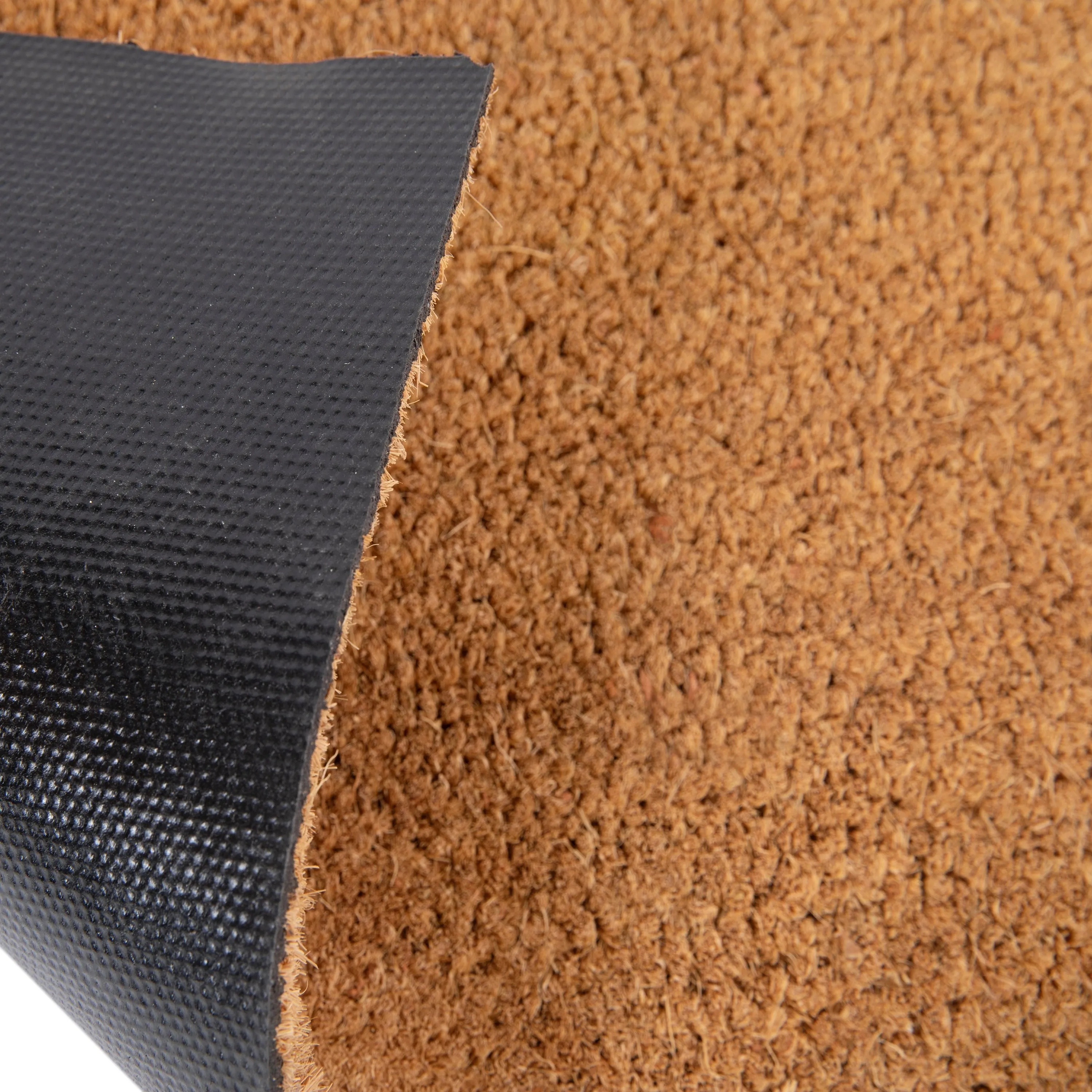 Indoor/Outdoor Solid Coir Entryway Doormat with Non-Slip Backing