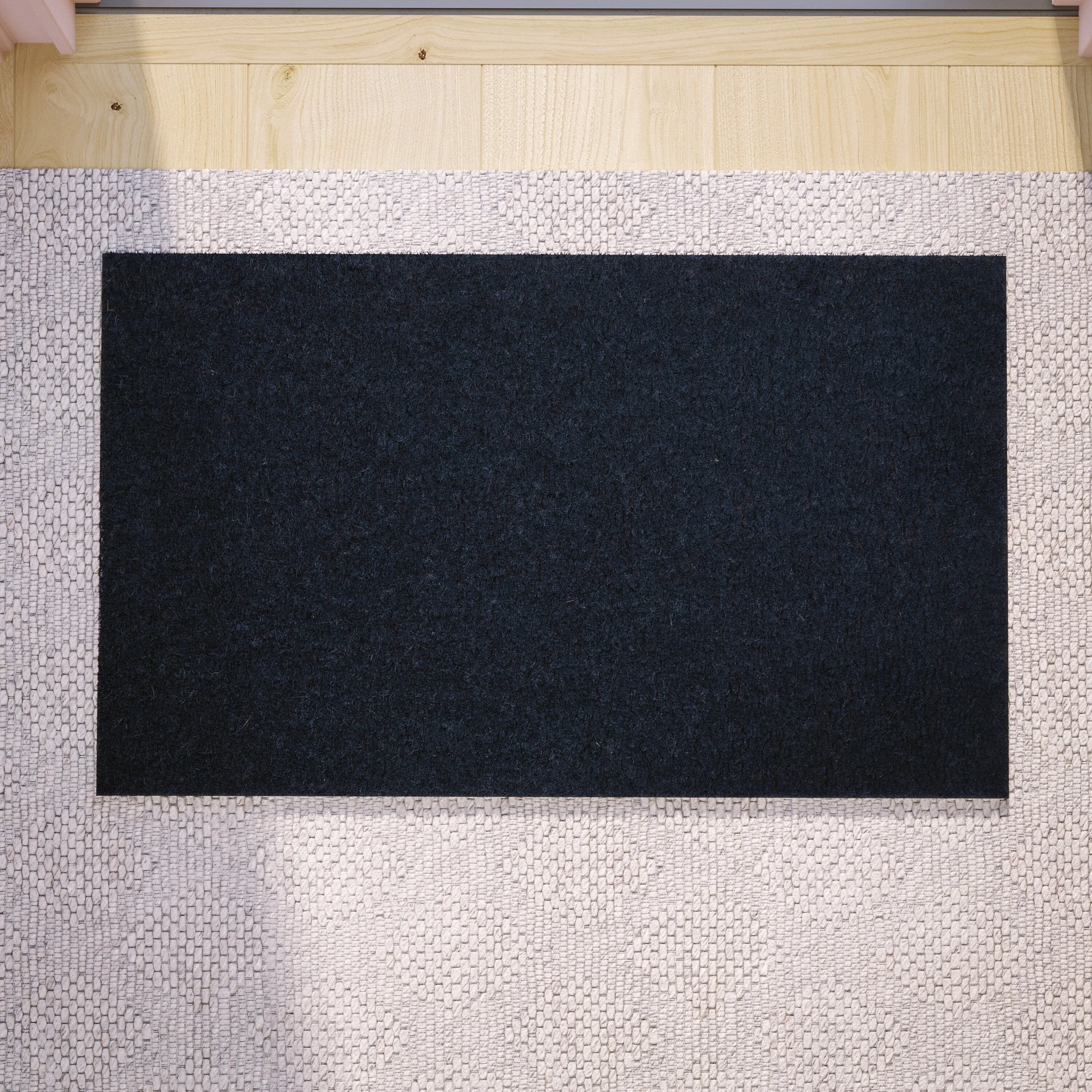 Indoor/Outdoor Solid Coir Entryway Doormat with Non-Slip Backing