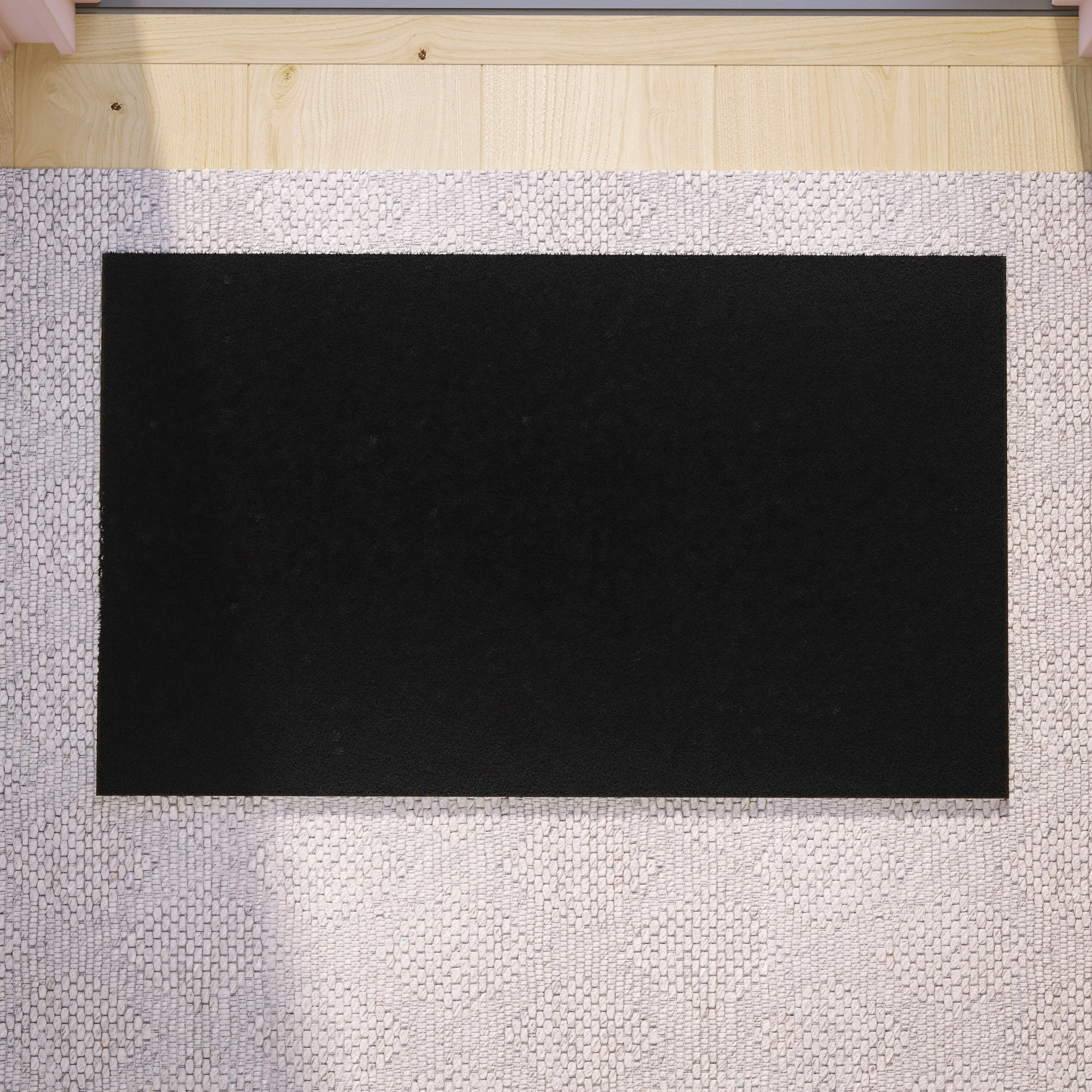 Indoor/Outdoor Solid Coir Entryway Doormat with Non-Slip Backing