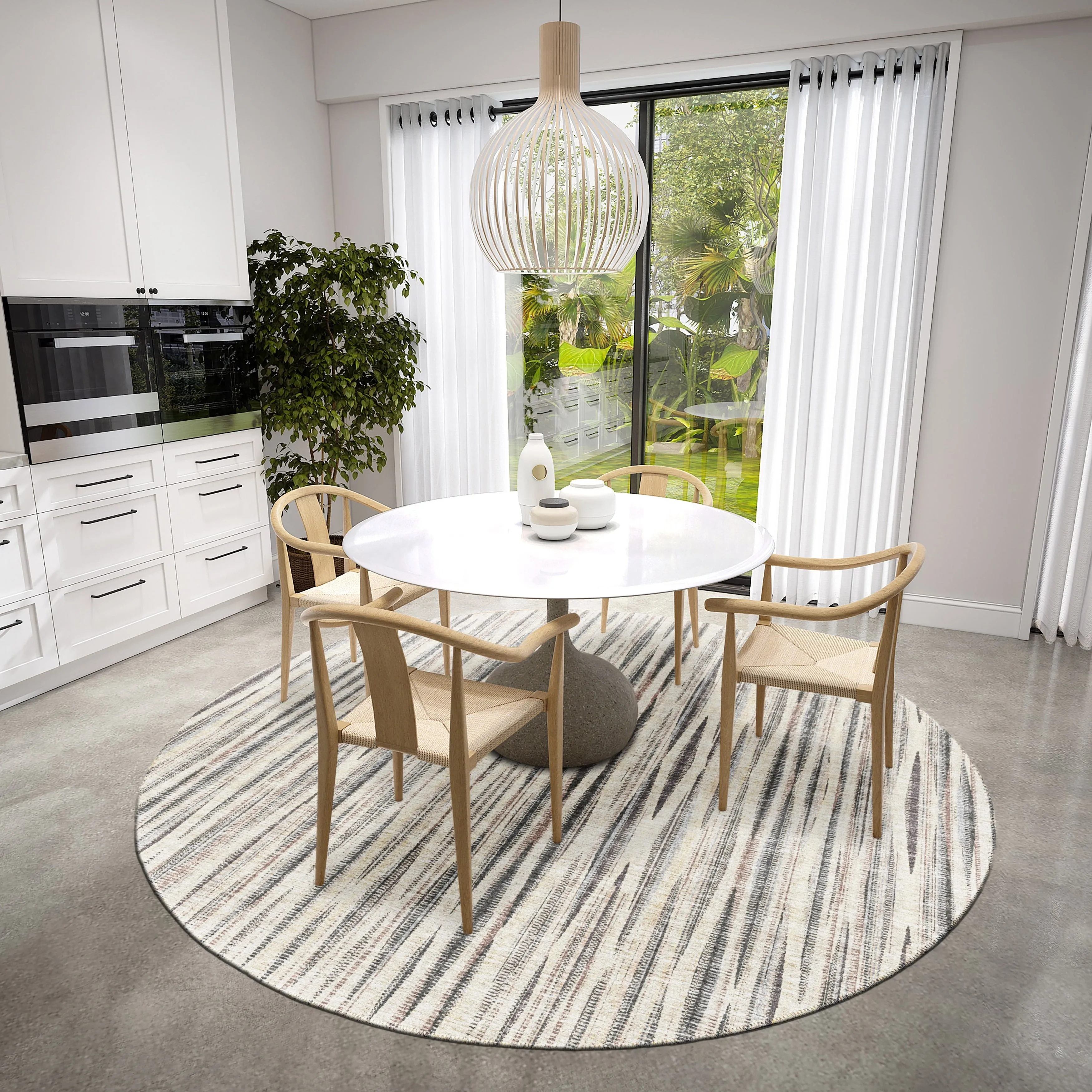 Indoor/Outdoor Waverly Modern Stripes Washable Rug