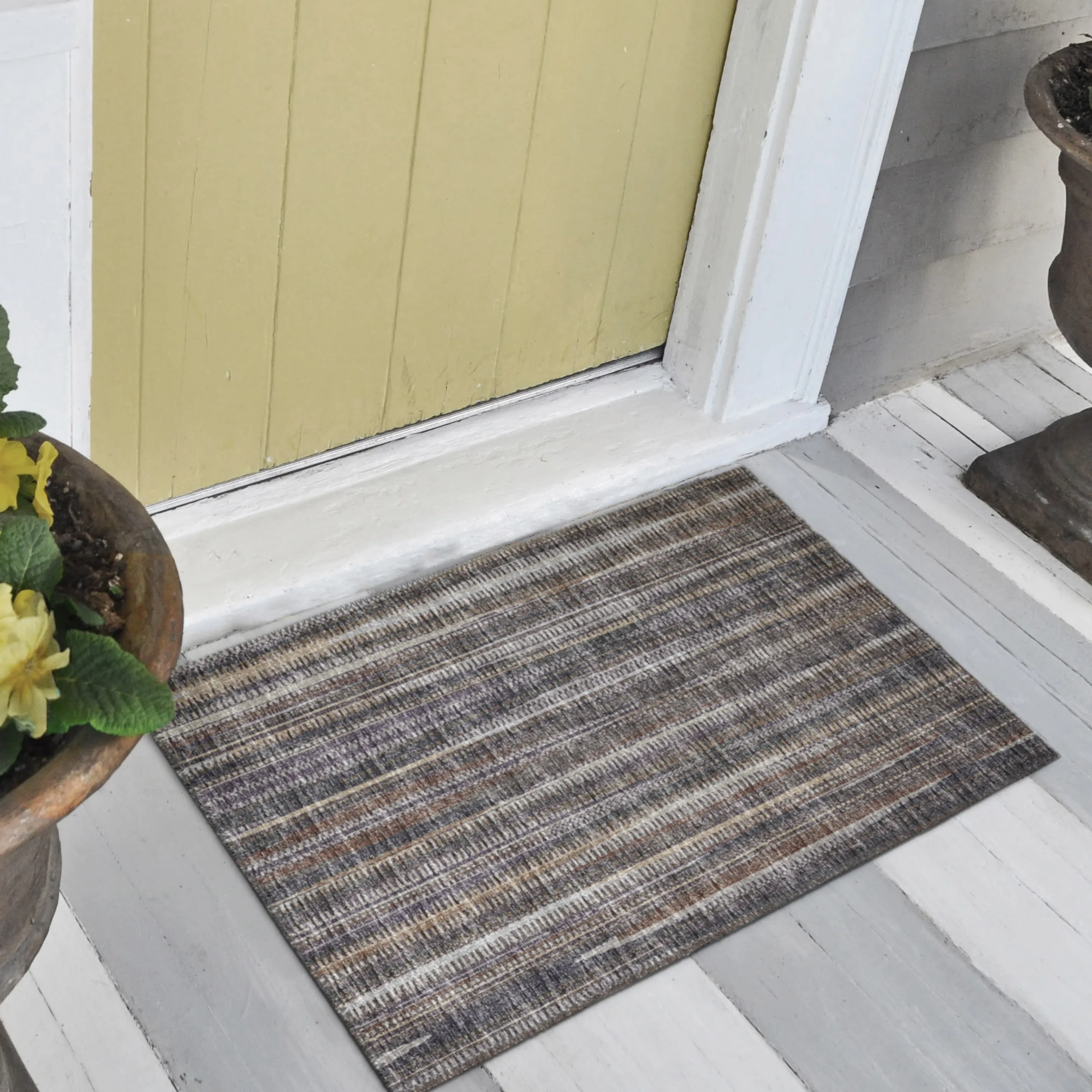 Indoor/Outdoor Waverly Modern Stripes Washable Rug