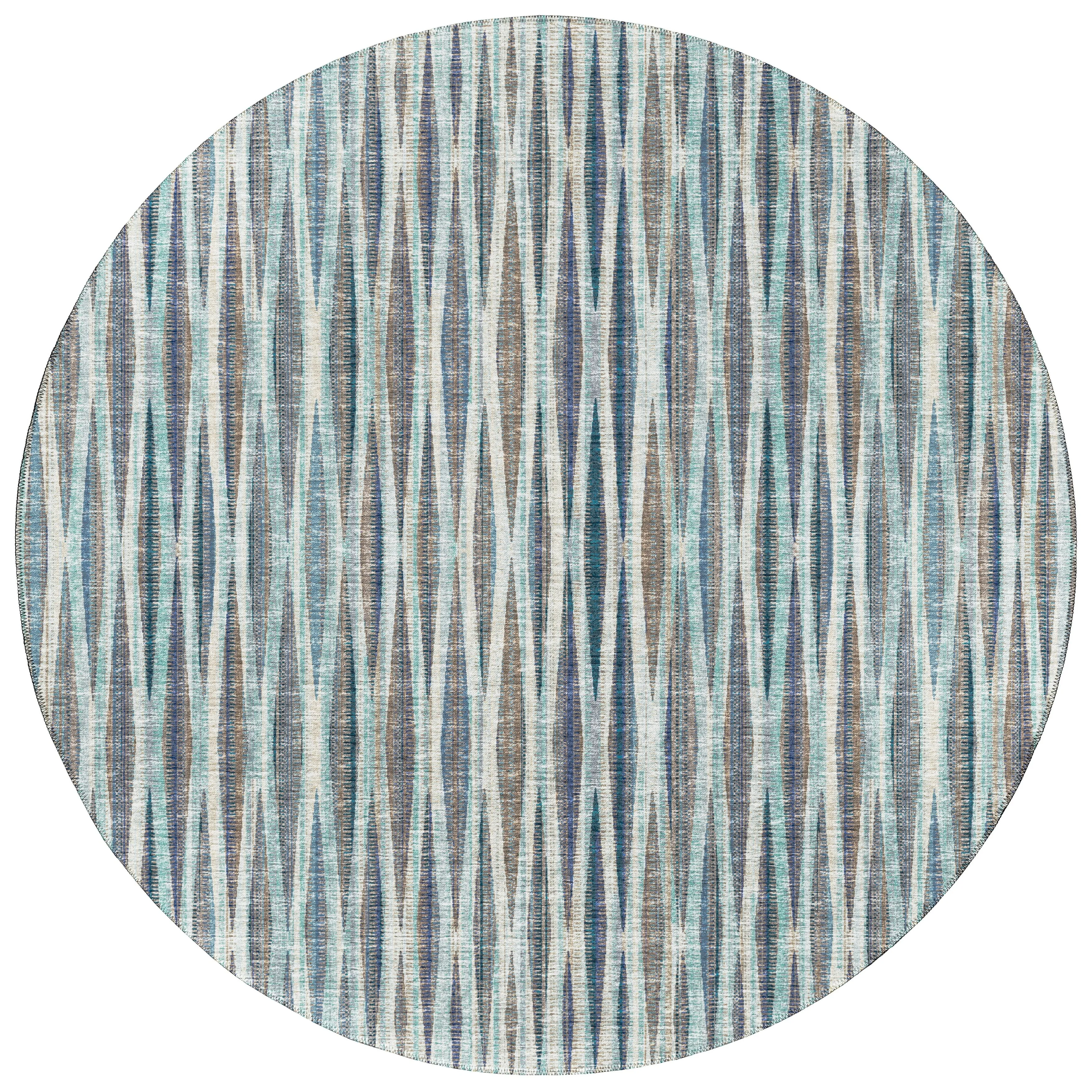 Indoor/Outdoor Waverly Modern Stripes Washable Rug