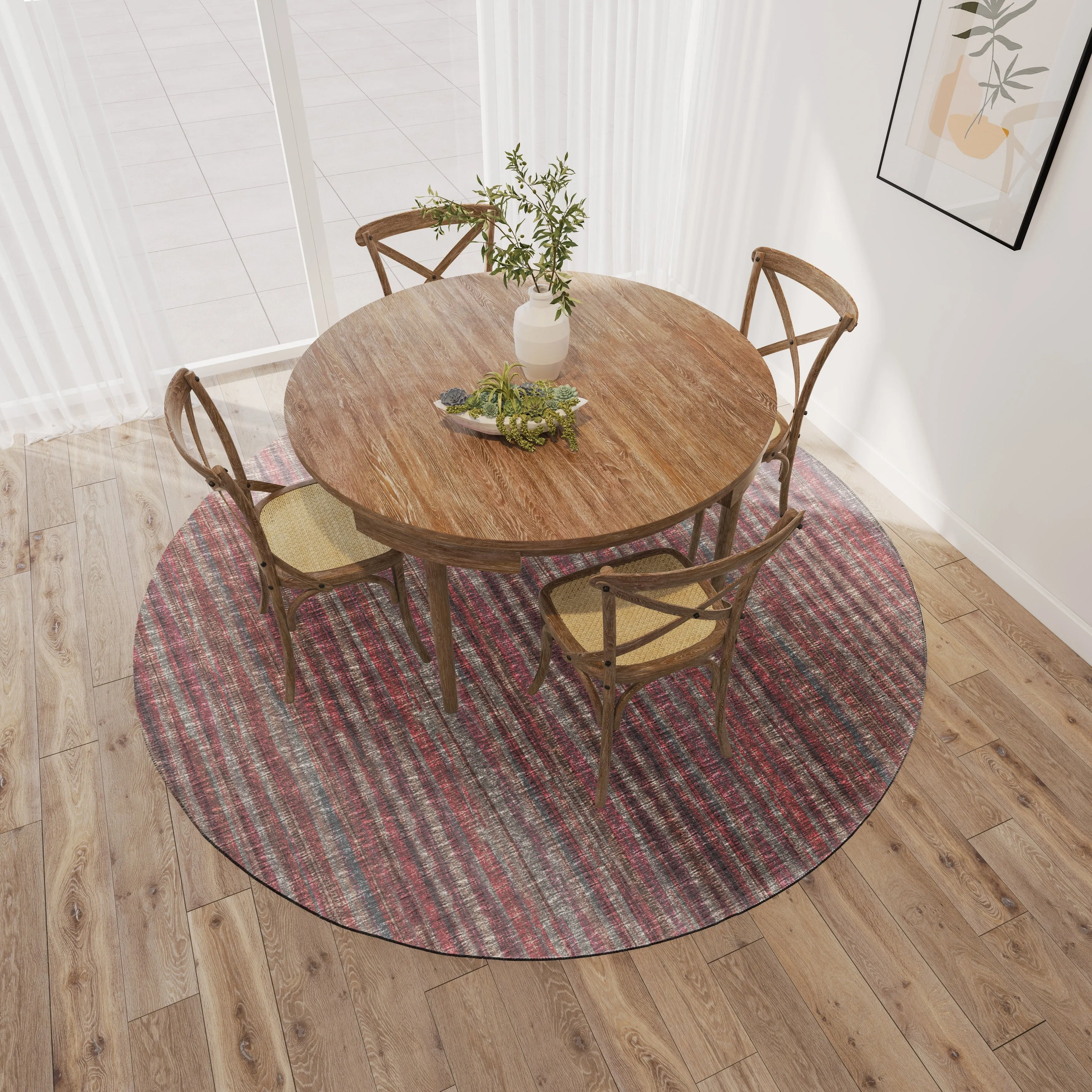 Indoor/Outdoor Waverly Modern Stripes Washable Rug