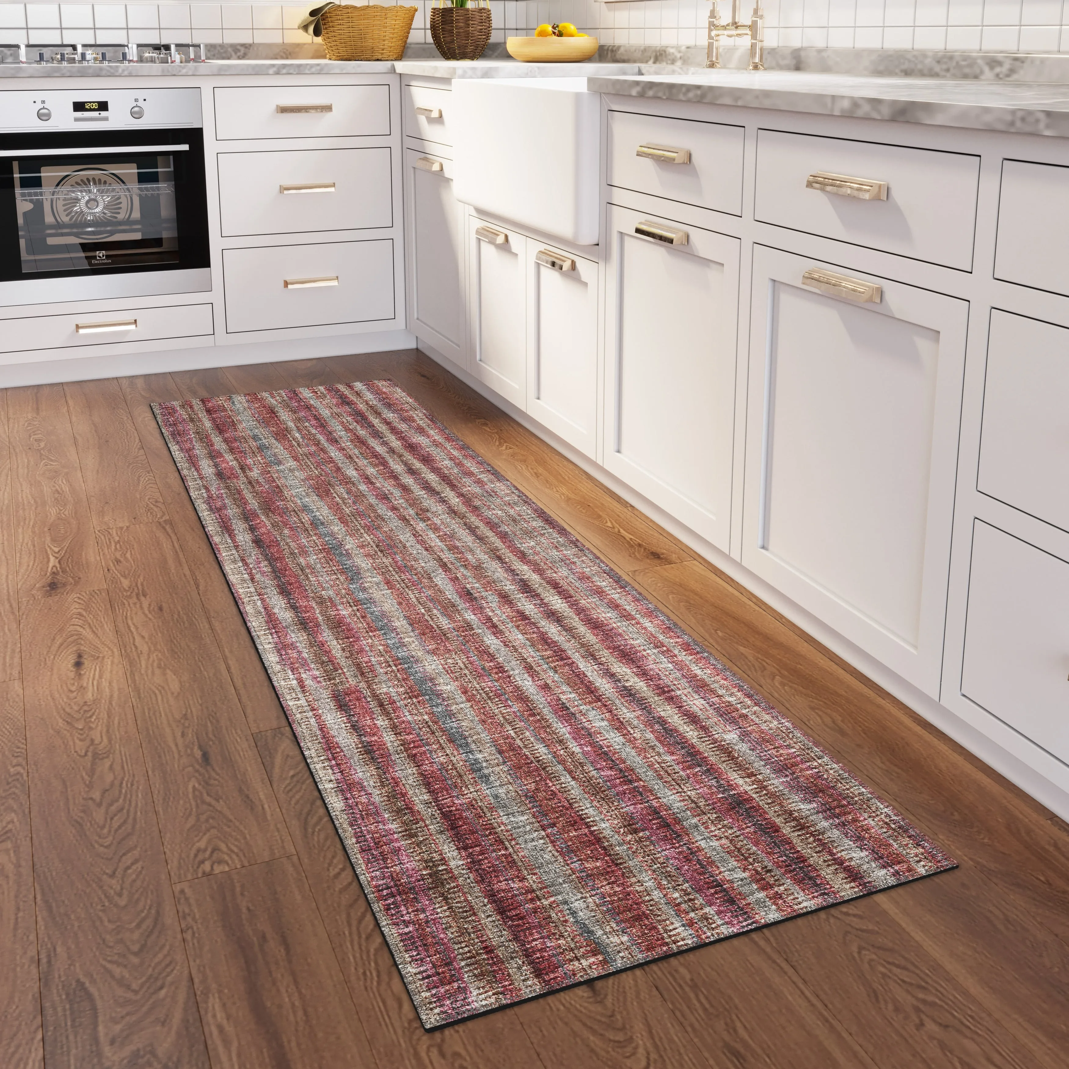 Indoor/Outdoor Waverly Modern Stripes Washable Rug