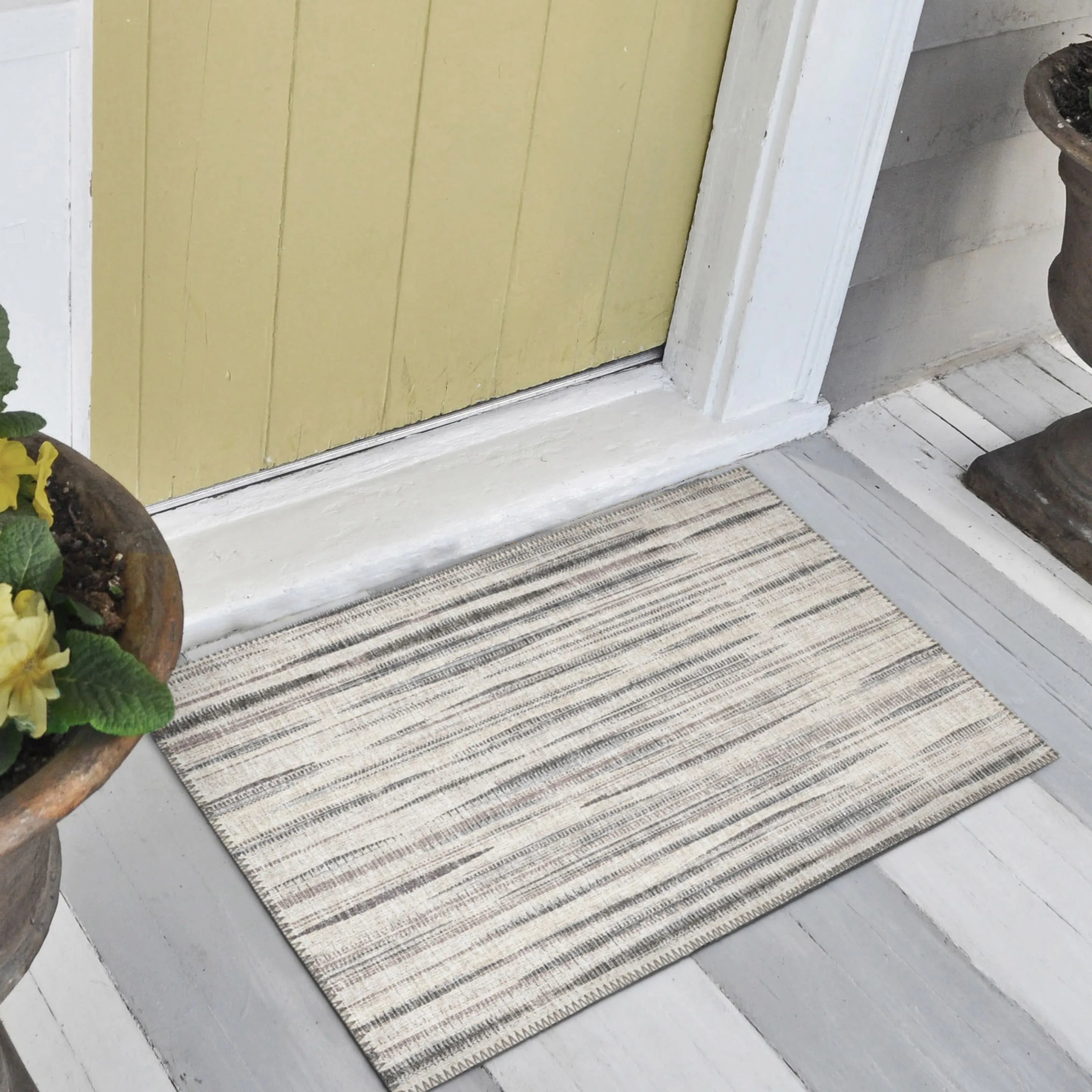 Indoor/Outdoor Waverly Modern Stripes Washable Rug