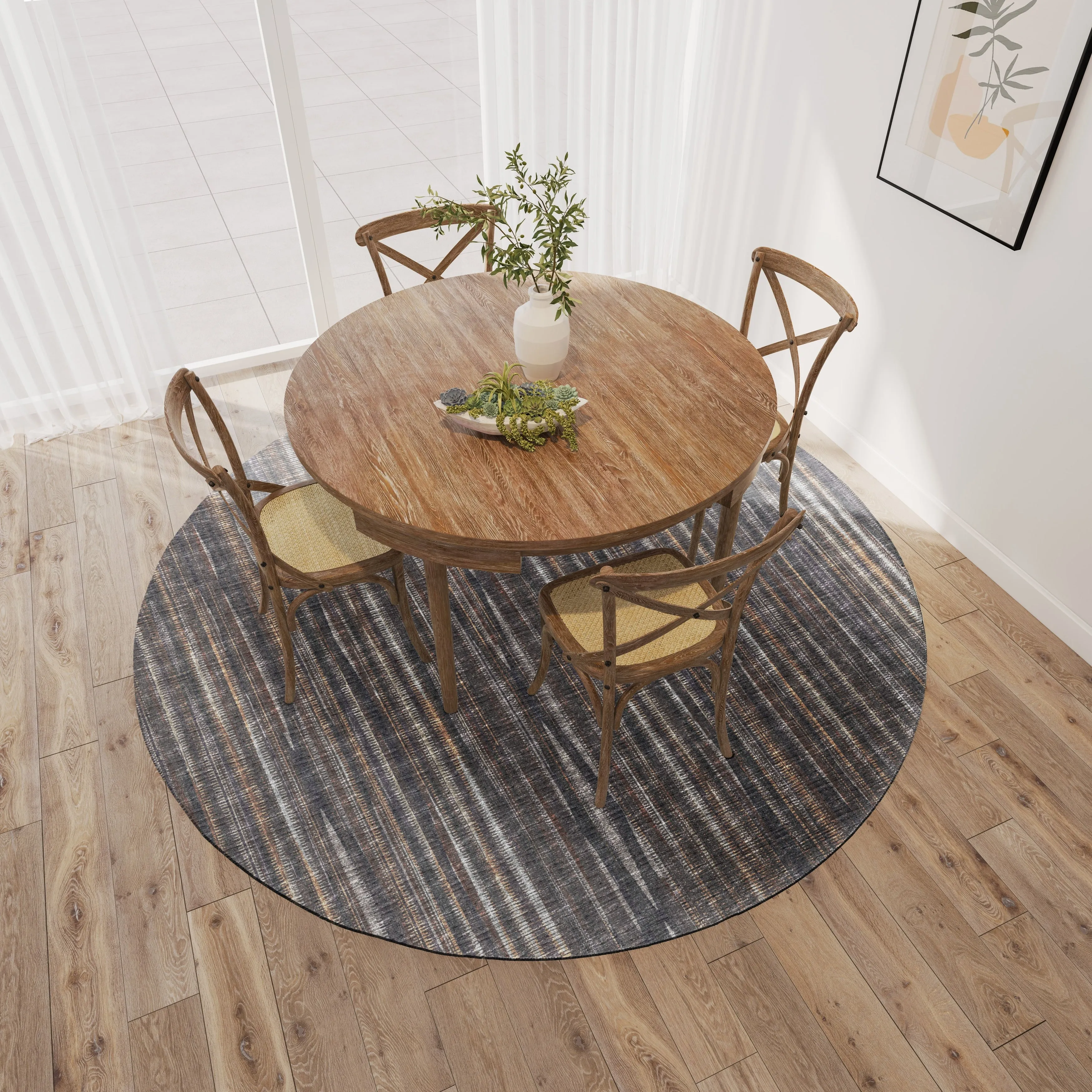 Indoor/Outdoor Waverly Modern Stripes Washable Rug