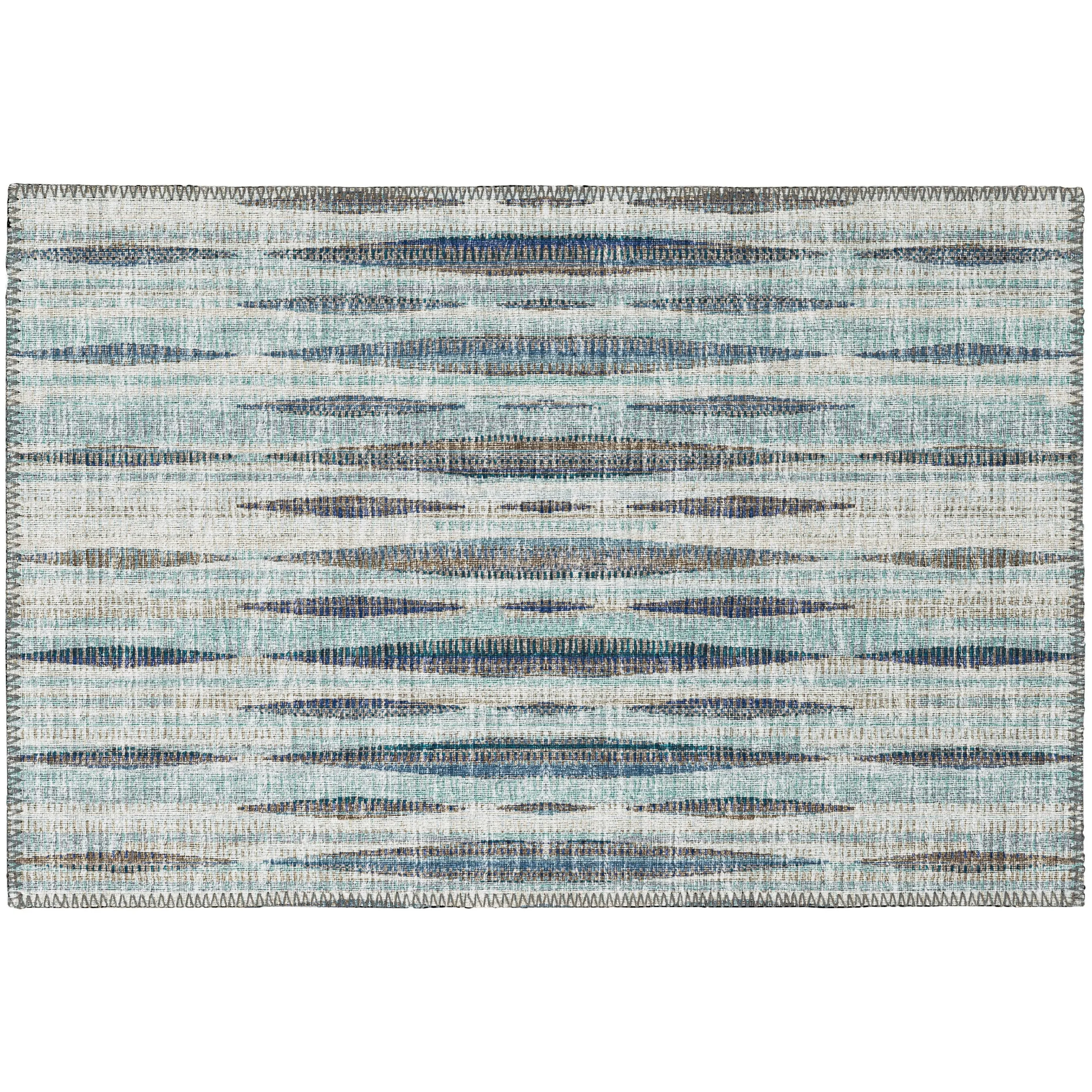 Indoor/Outdoor Waverly Modern Stripes Washable Rug