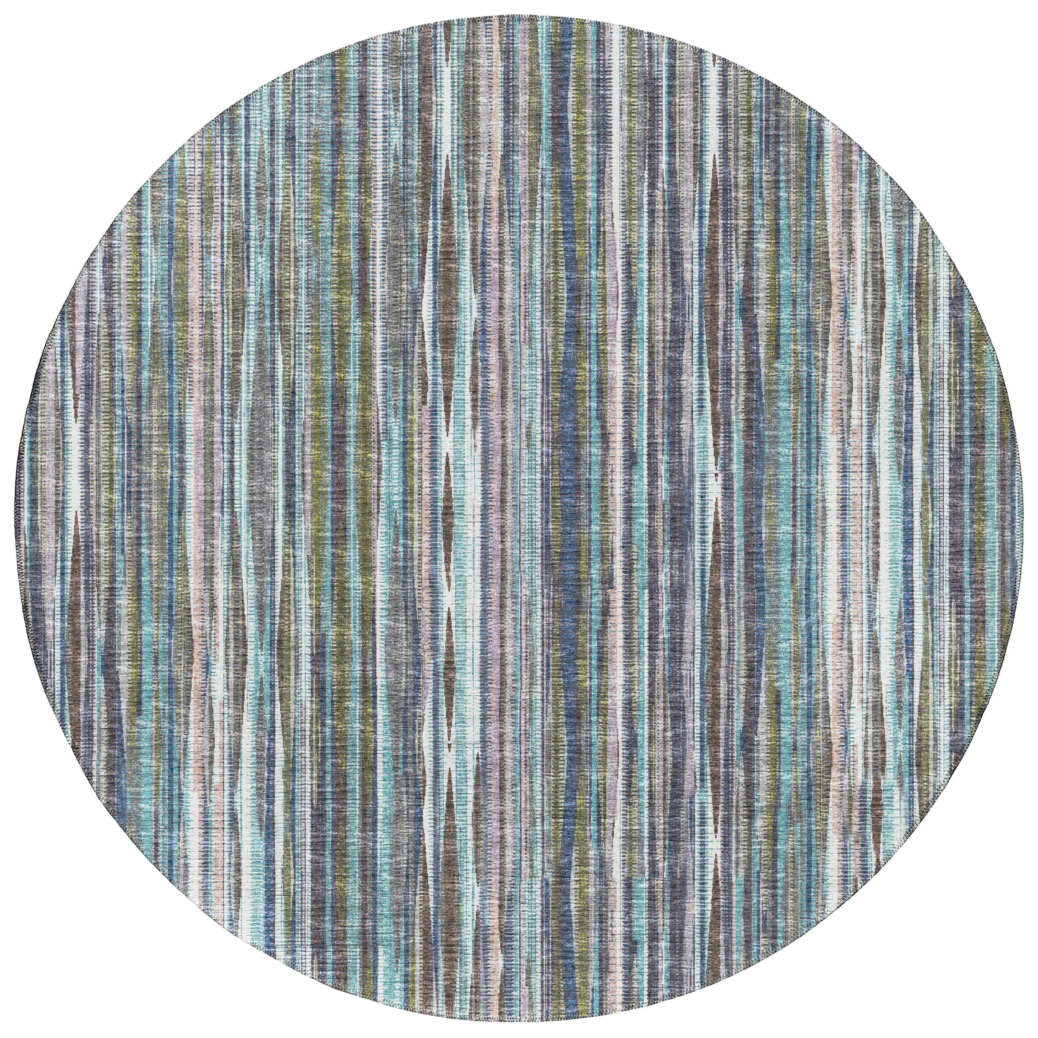 Indoor/Outdoor Waverly Modern Stripes Washable Rug