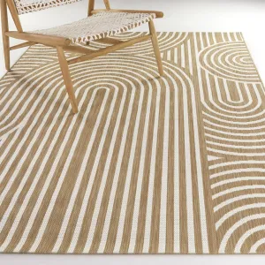 Irma Modern Striped Indoor/Outdoor Area Rug
