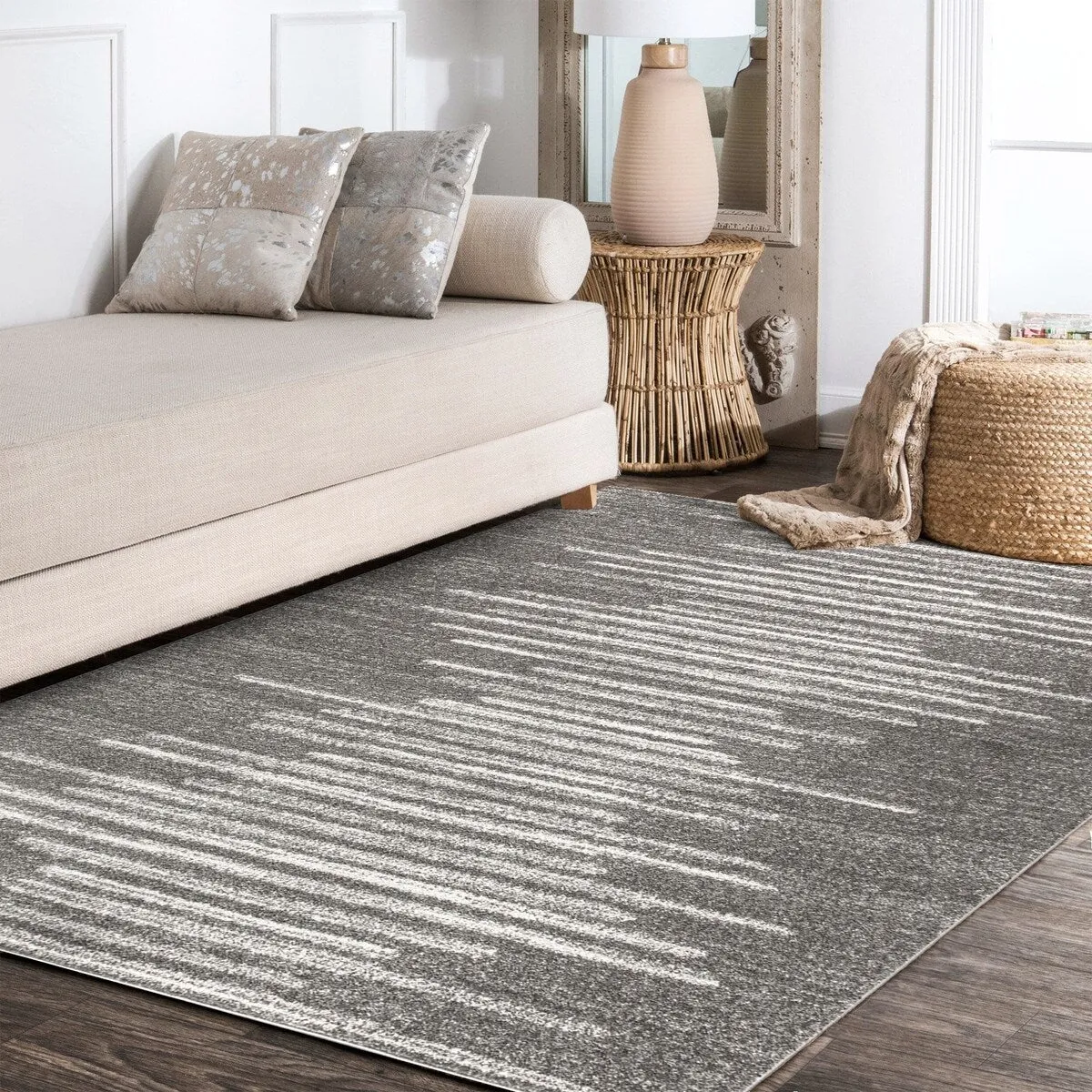 JONATHAN Y Aisha Berber Stripe Geometric Area Rug