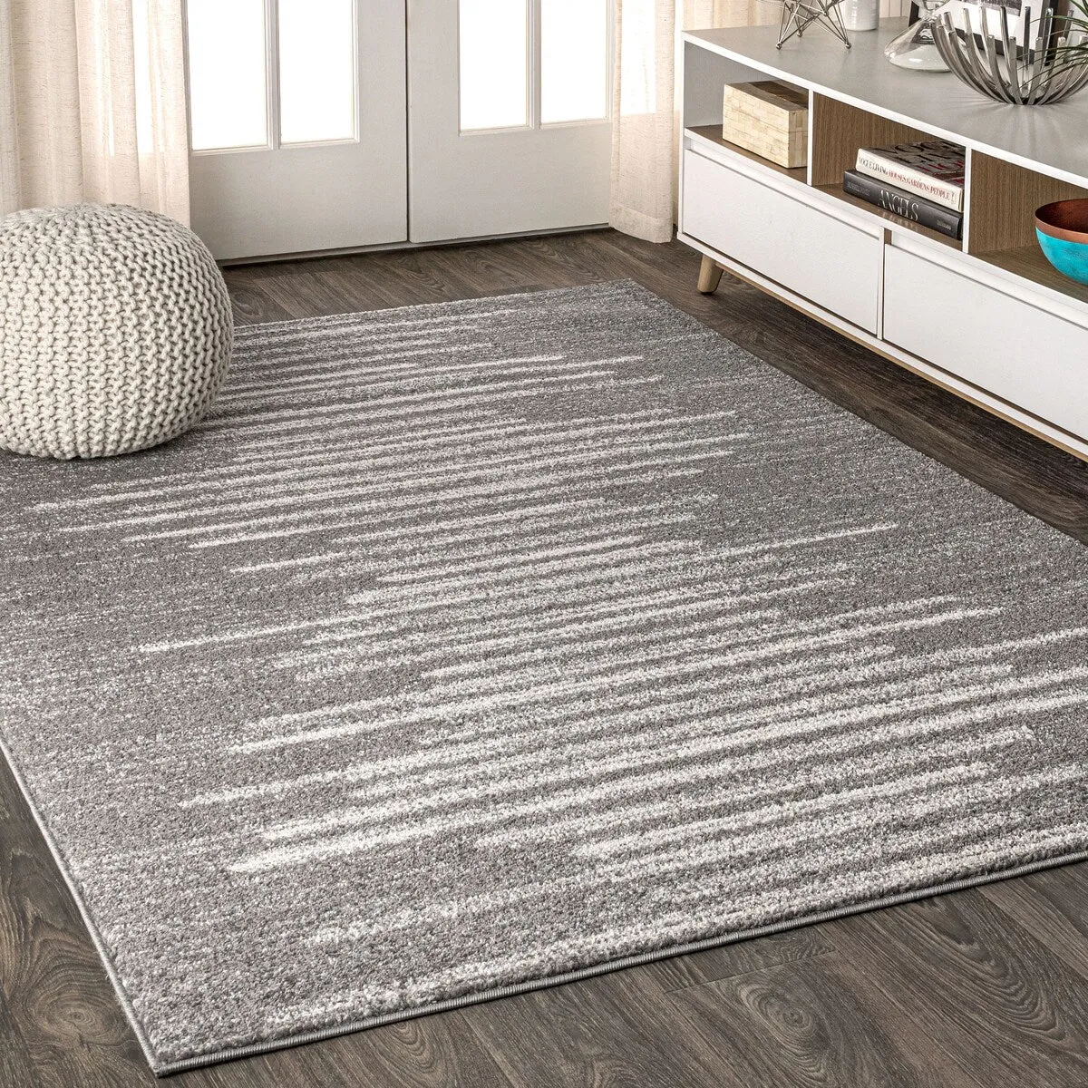JONATHAN Y Aisha Berber Stripe Geometric Area Rug