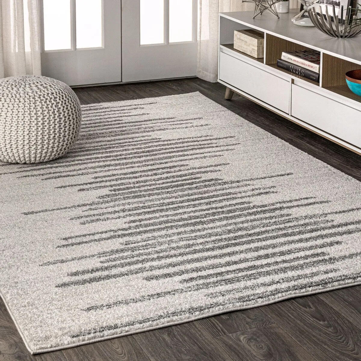 JONATHAN Y Aisha Berber Stripe Geometric Area Rug