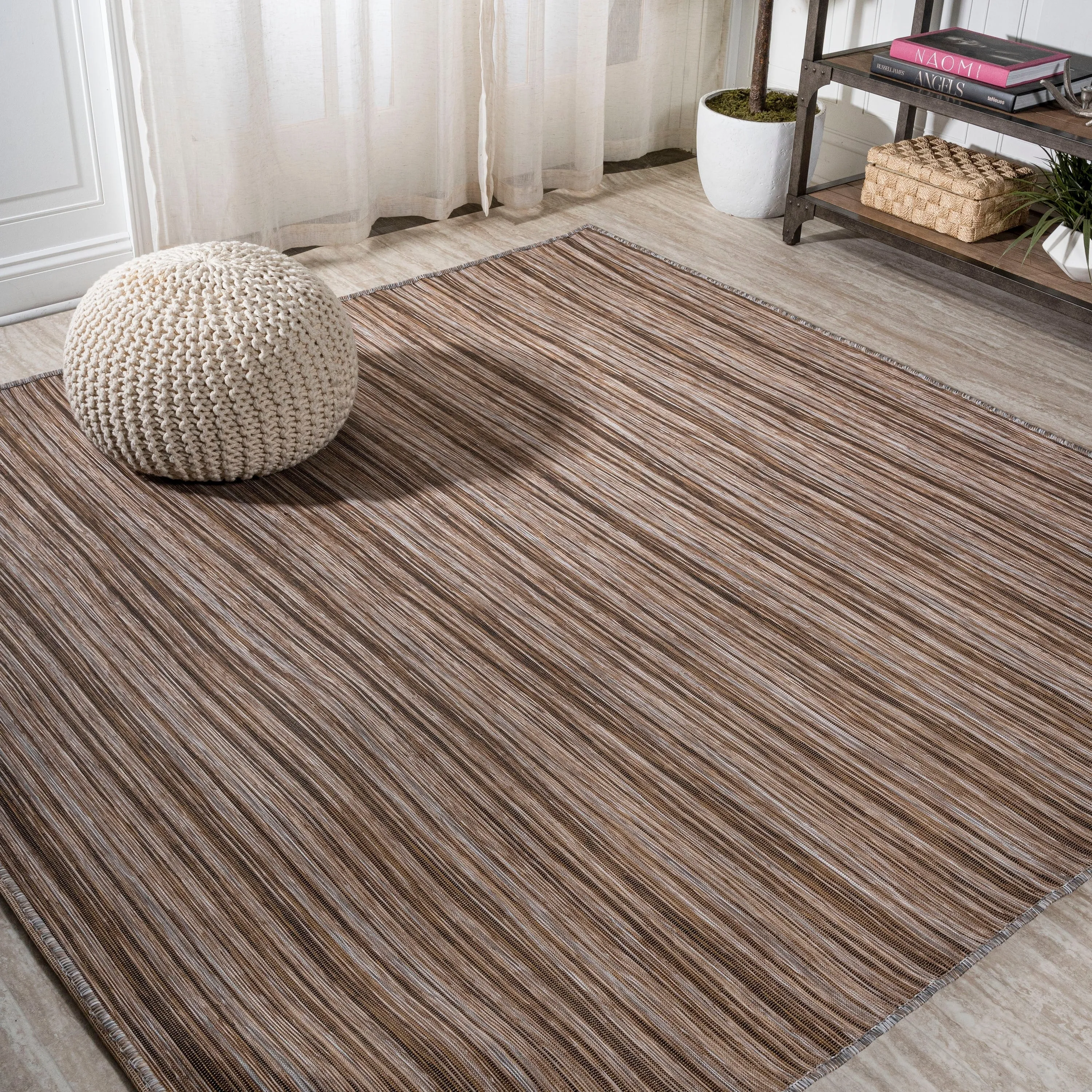 JONATHAN Y Alanya Modern Farmhouse Pinstripe Area Rug