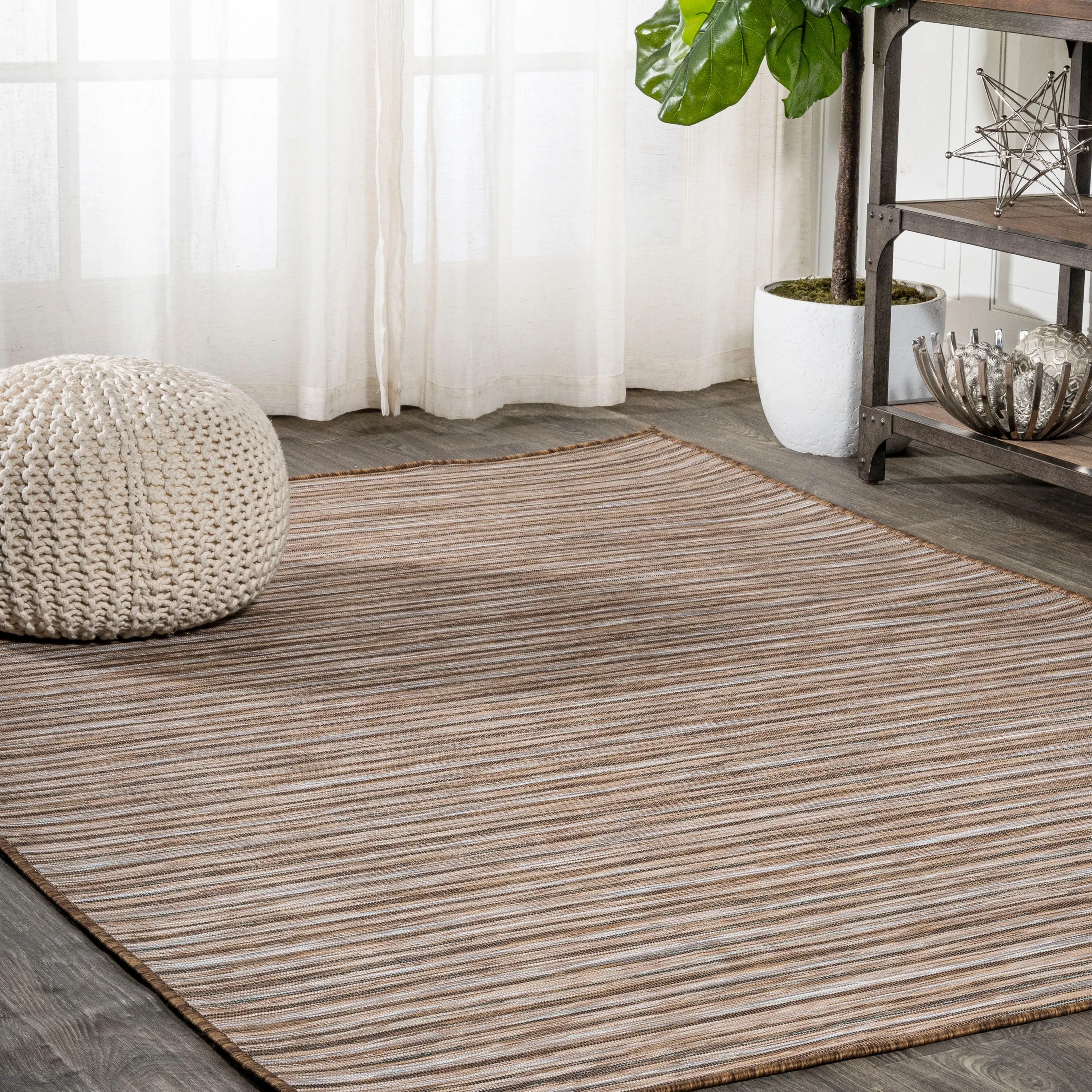 JONATHAN Y Alanya Modern Farmhouse Pinstripe Area Rug