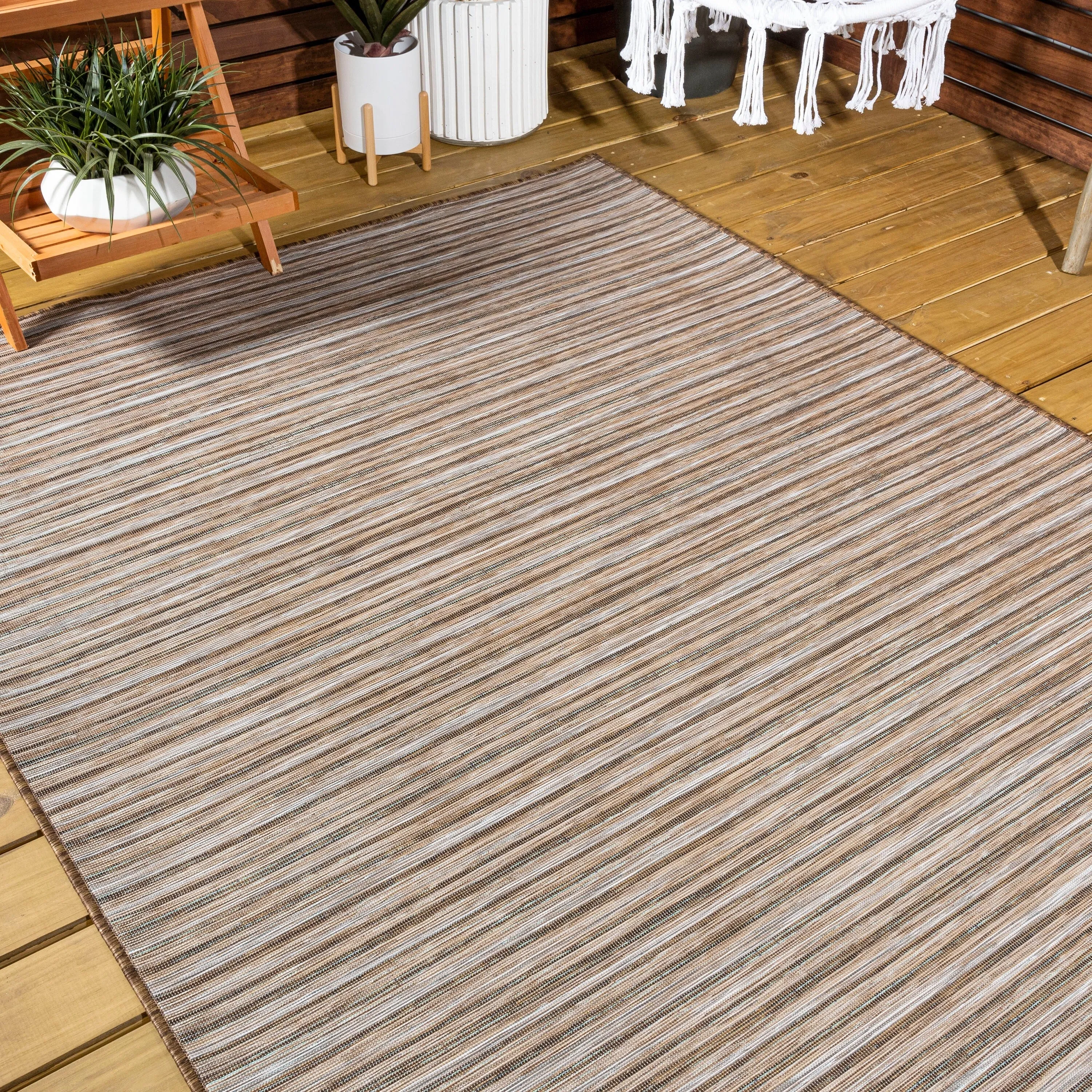 JONATHAN Y Alanya Modern Farmhouse Pinstripe Area Rug