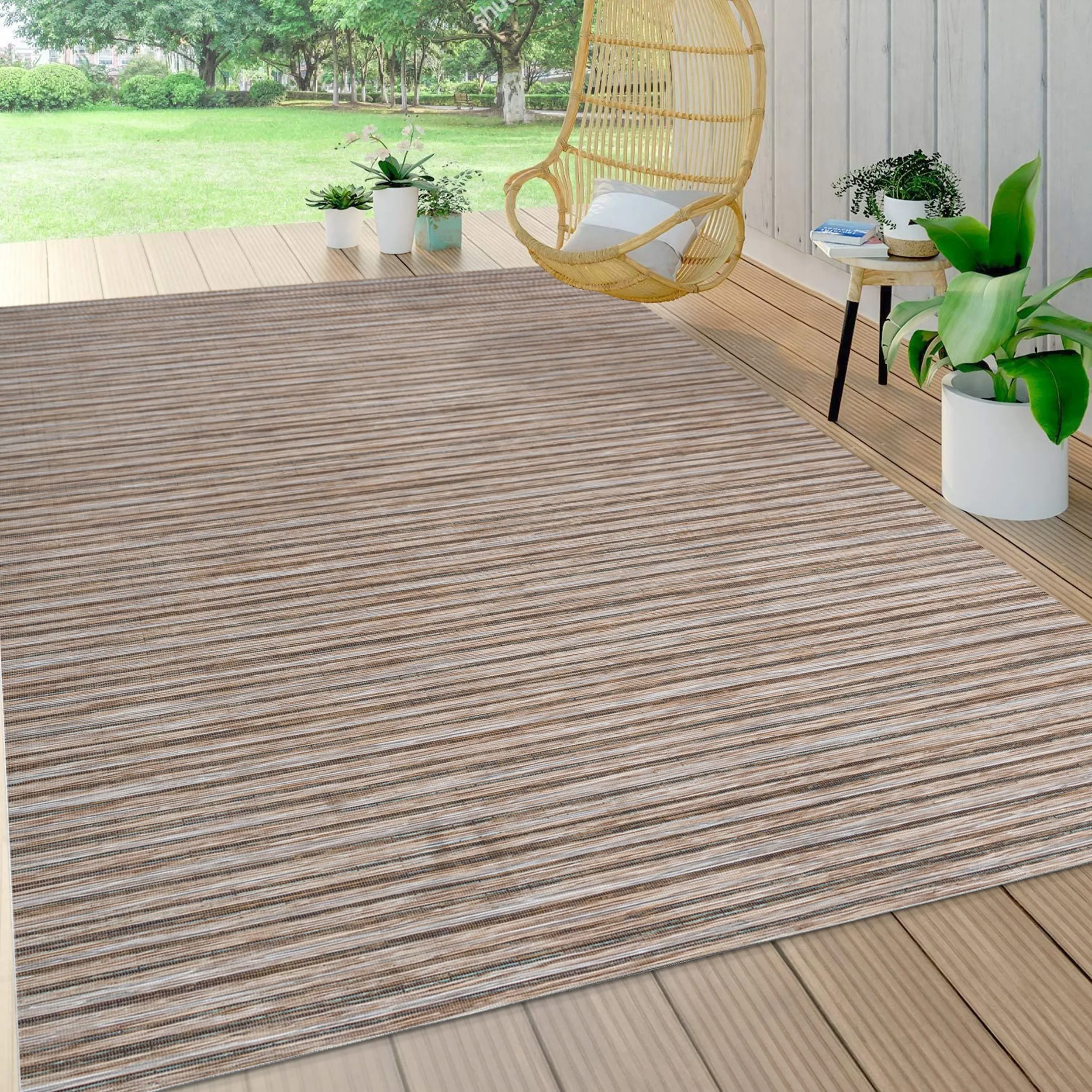 JONATHAN Y Alanya Modern Farmhouse Pinstripe Area Rug