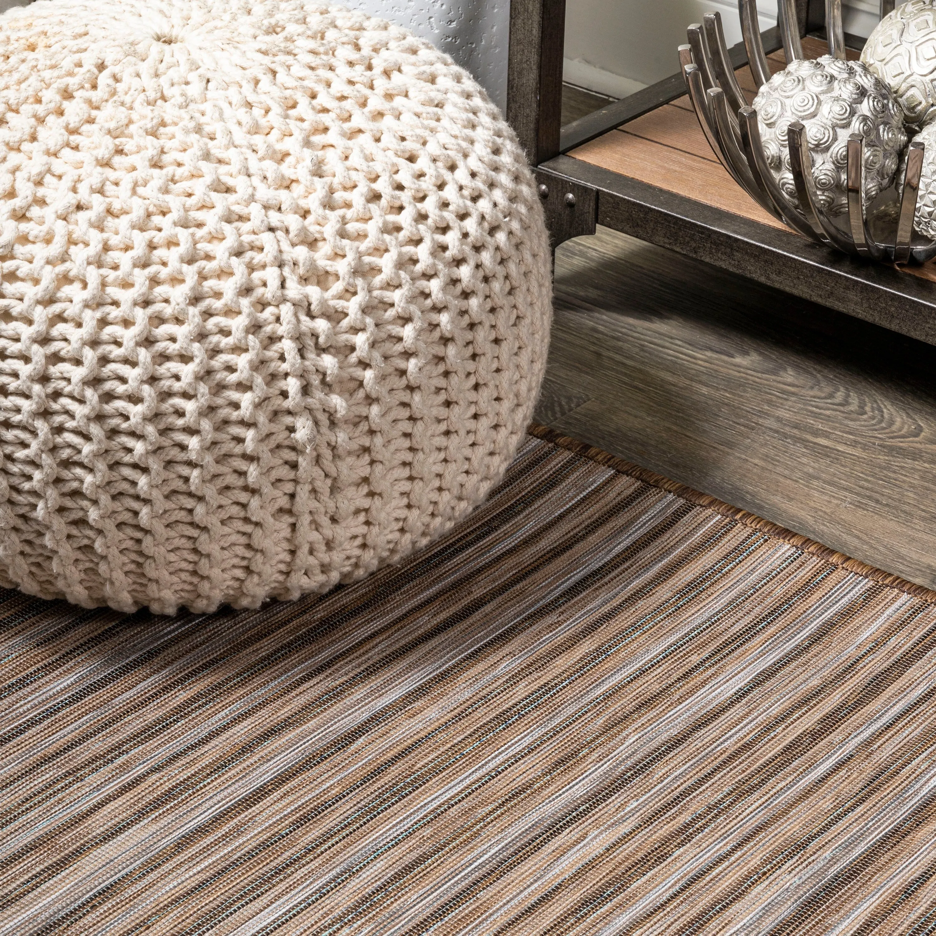 JONATHAN Y Alanya Modern Farmhouse Pinstripe Area Rug