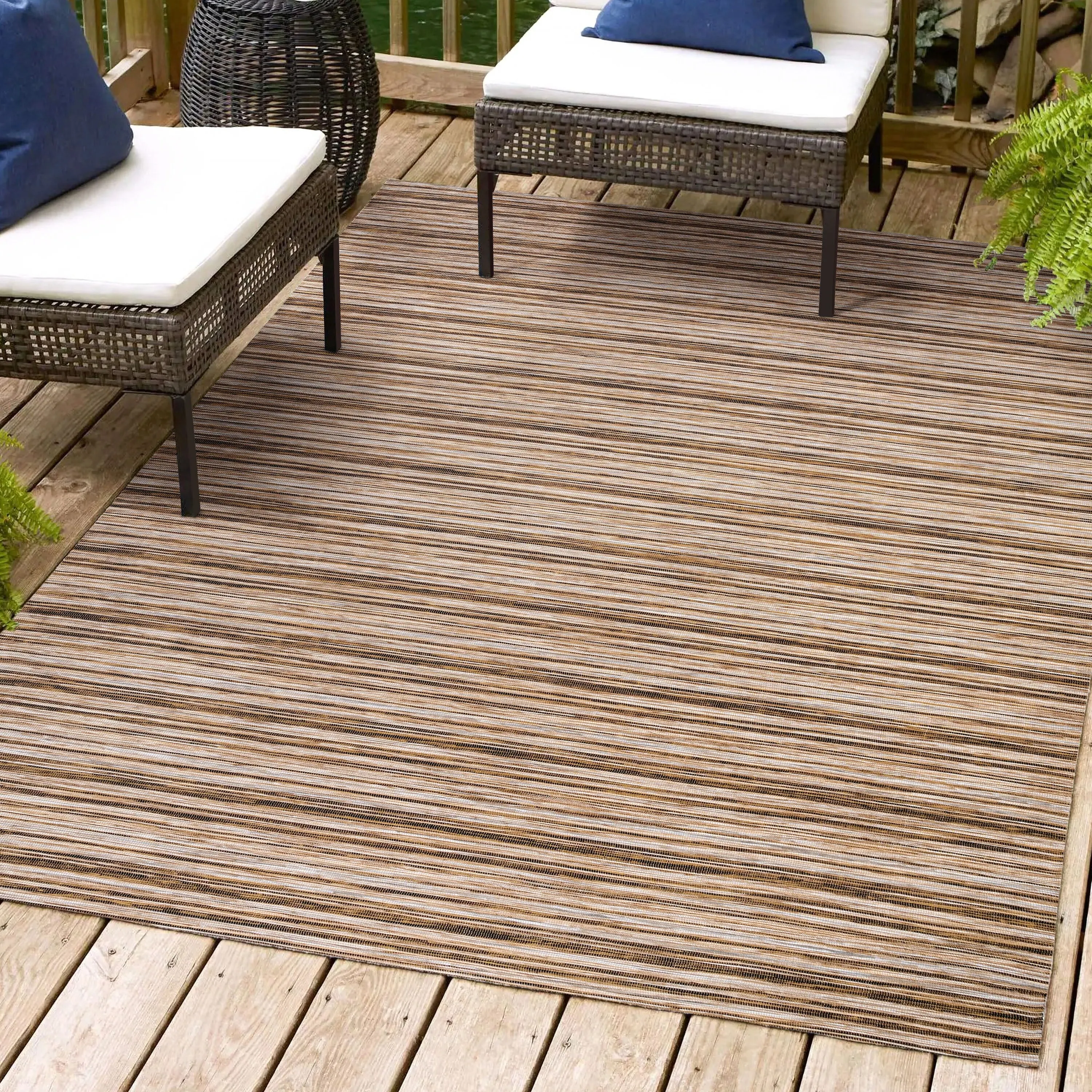 JONATHAN Y Alanya Modern Farmhouse Pinstripe Area Rug