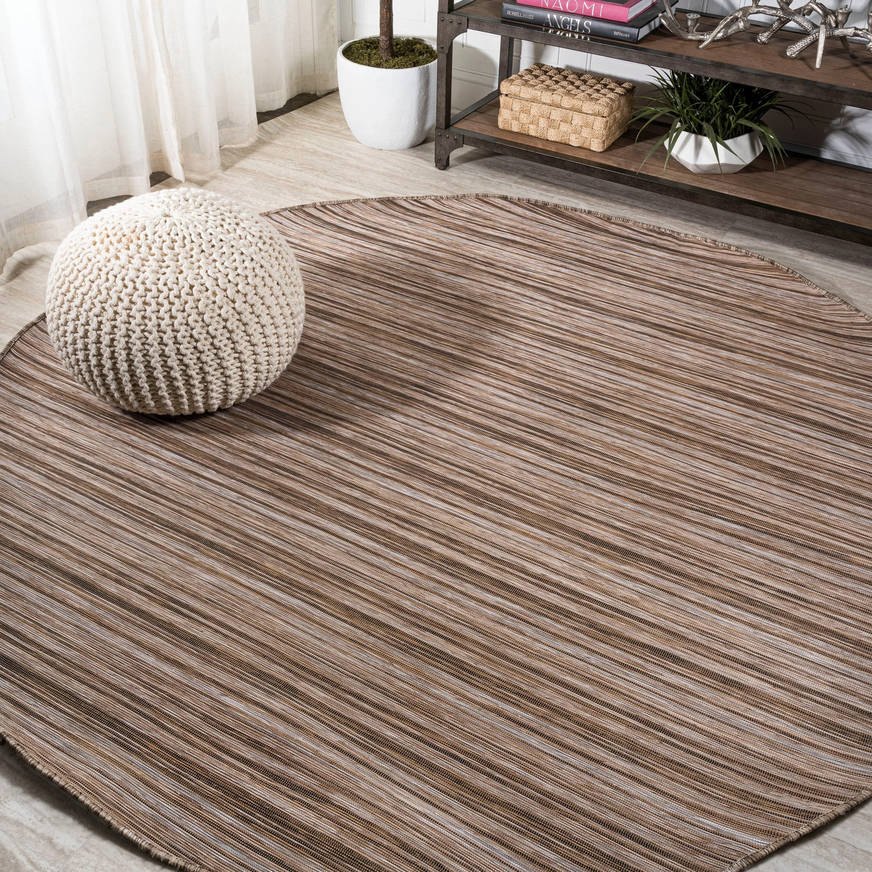 JONATHAN Y Alanya Modern Farmhouse Pinstripe Area Rug