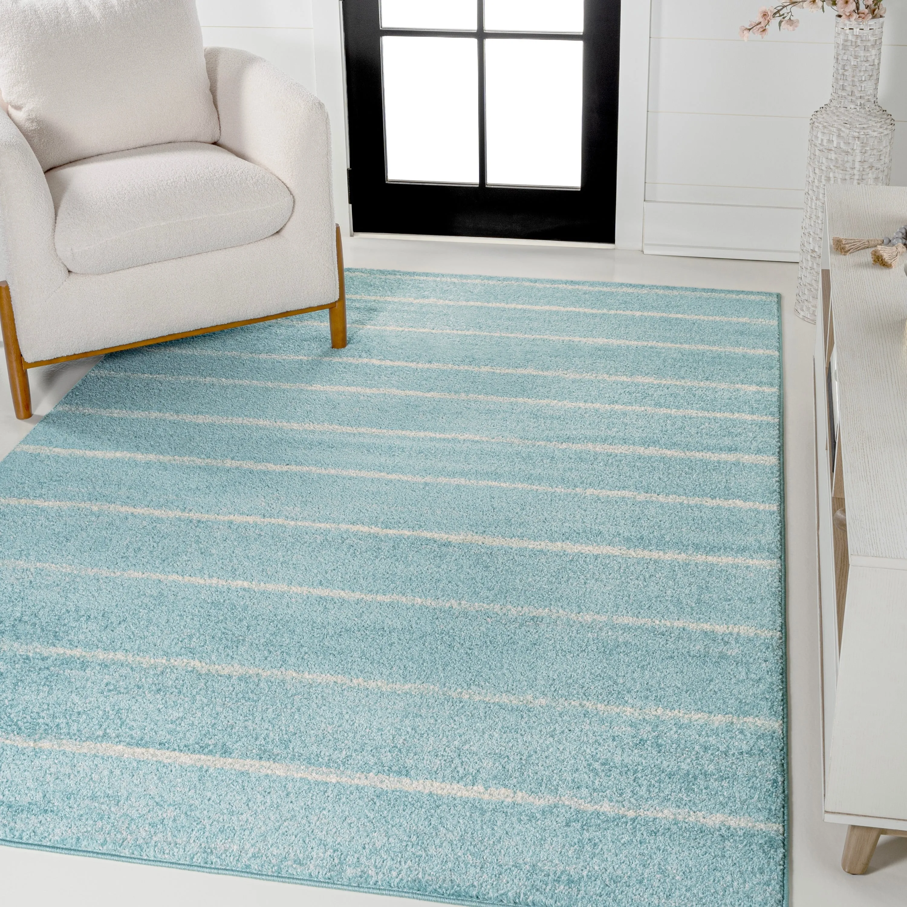 JONATHAN Y Alia Minimalist Stripe Area Rug
