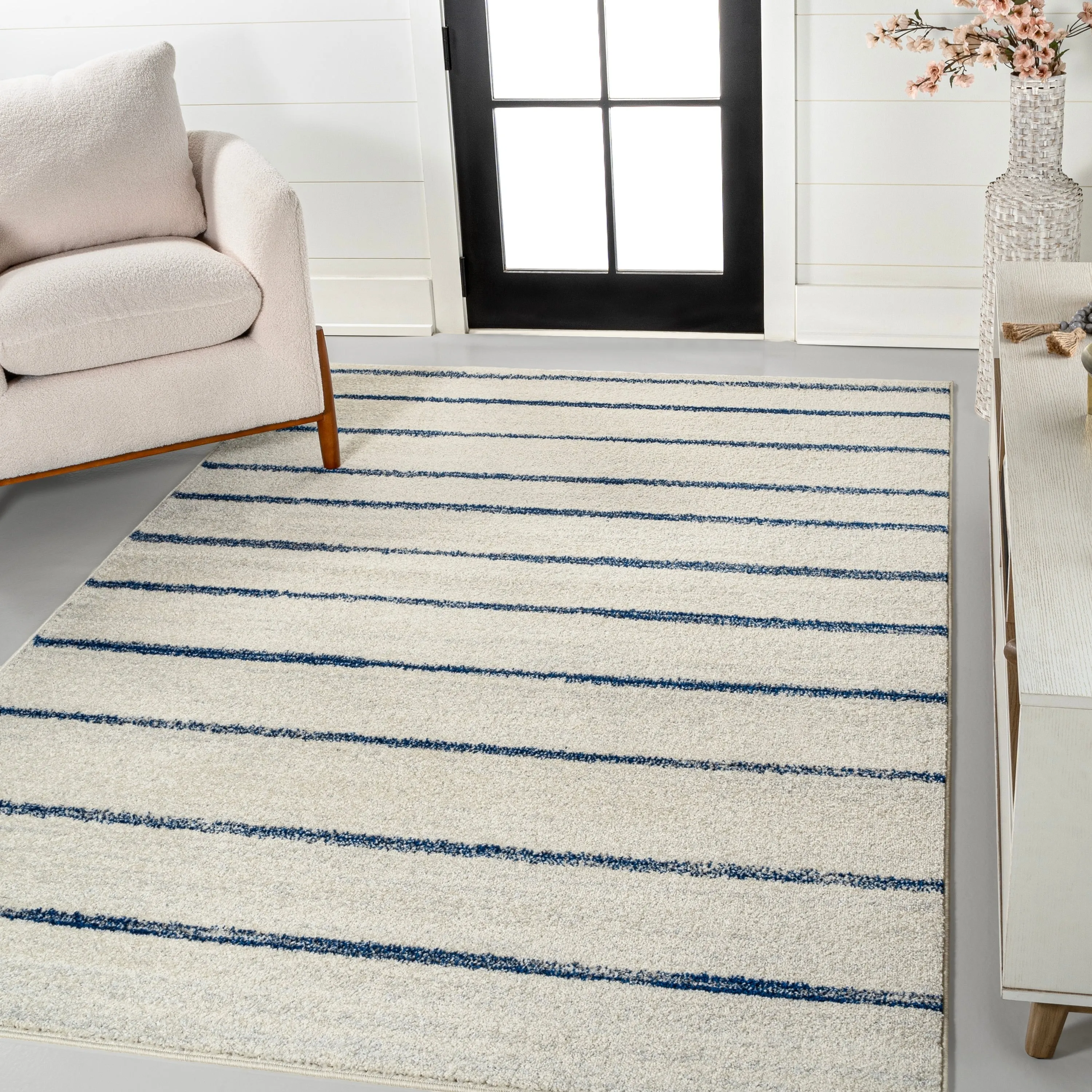 JONATHAN Y Alia Minimalist Stripe Area Rug