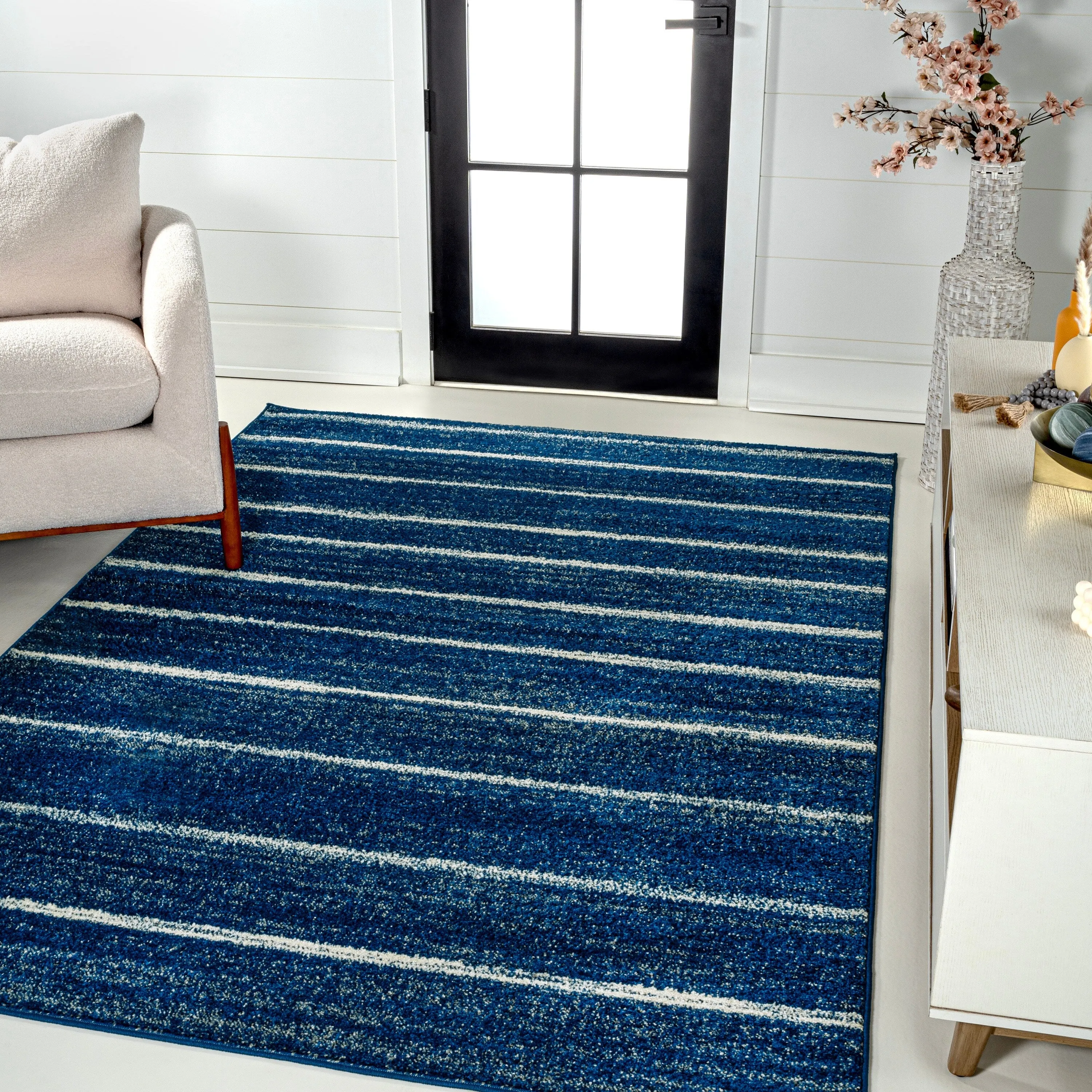 JONATHAN Y Alia Minimalist Stripe Area Rug