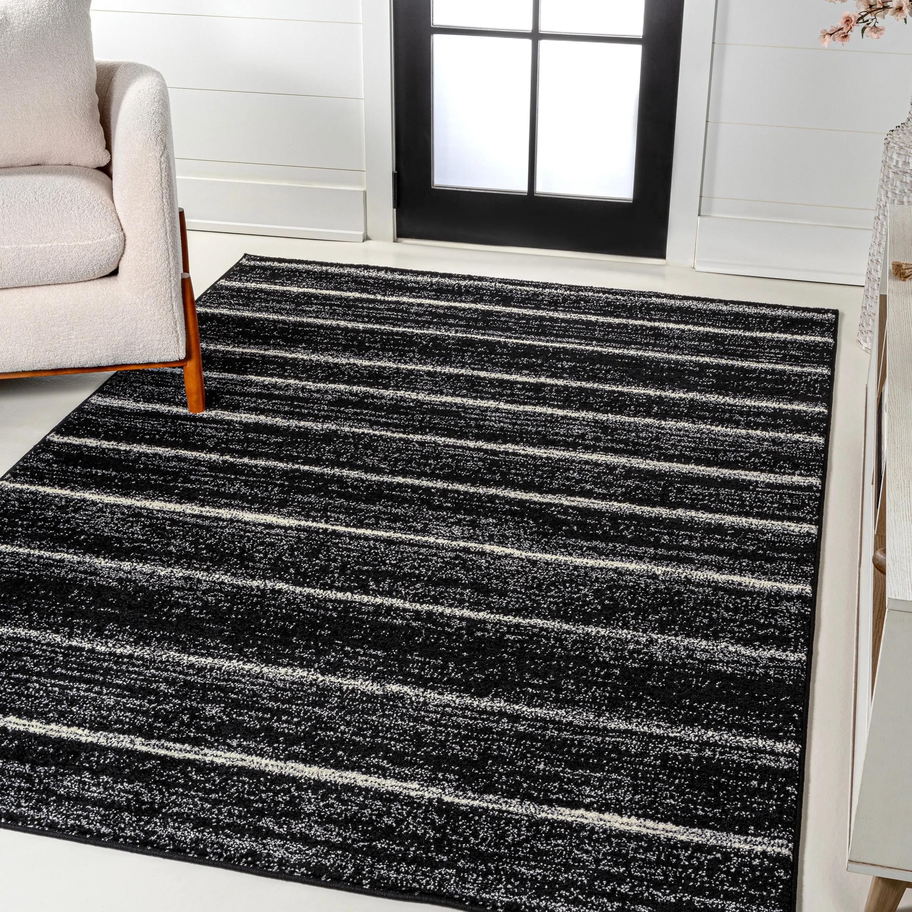 JONATHAN Y Alia Minimalist Stripe Area Rug