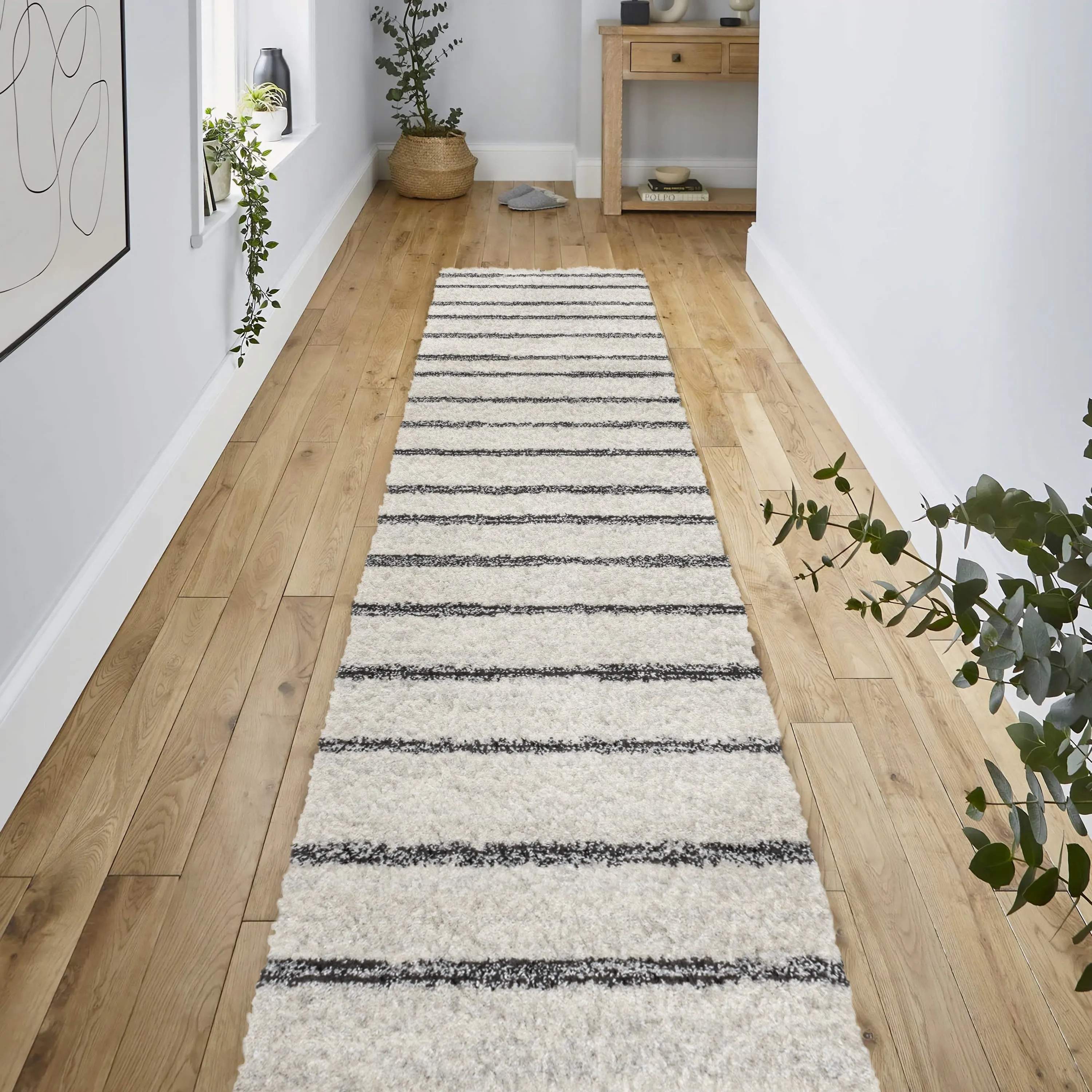 JONATHAN Y Alia Minimalist Stripe Area Rug