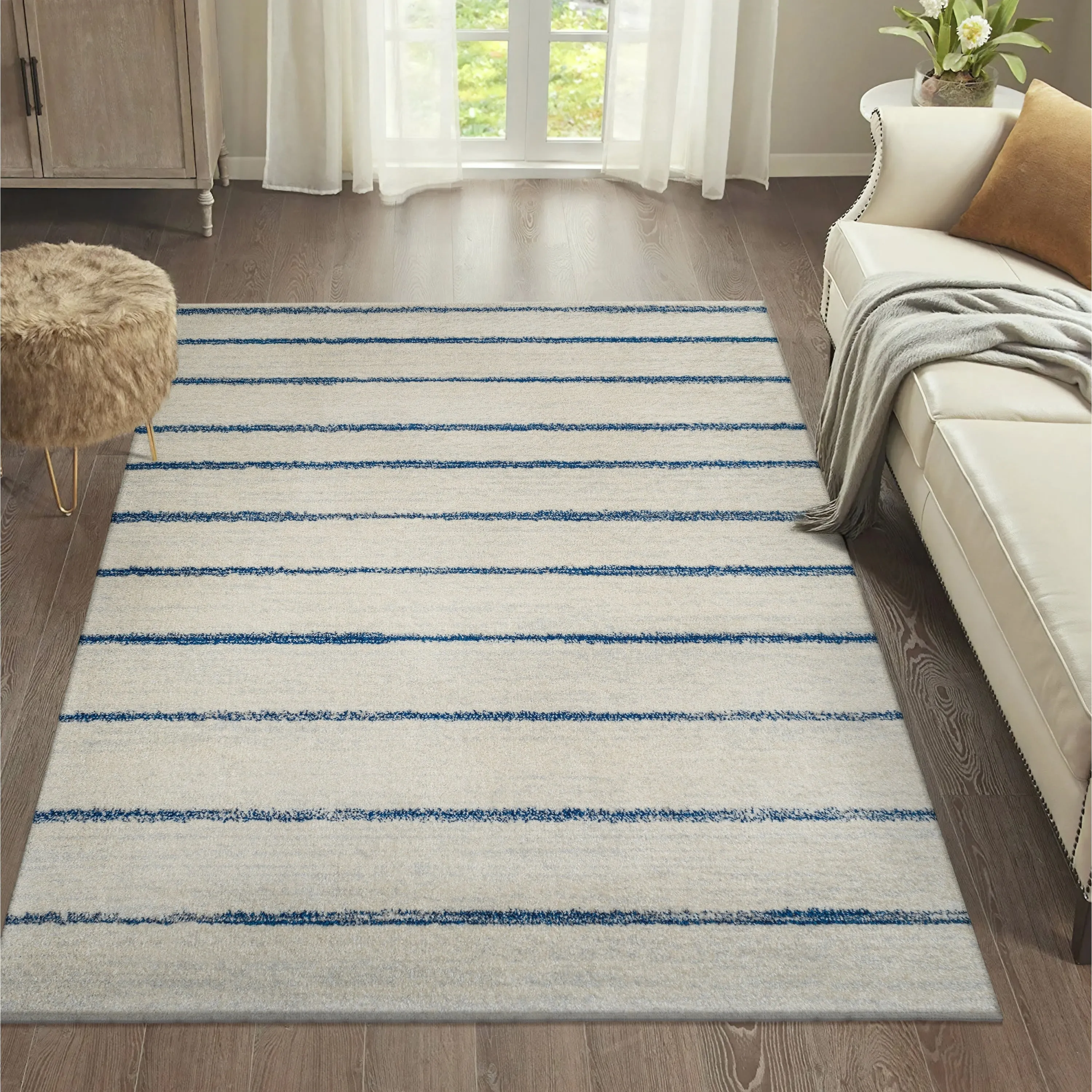 JONATHAN Y Alia Minimalist Stripe Area Rug