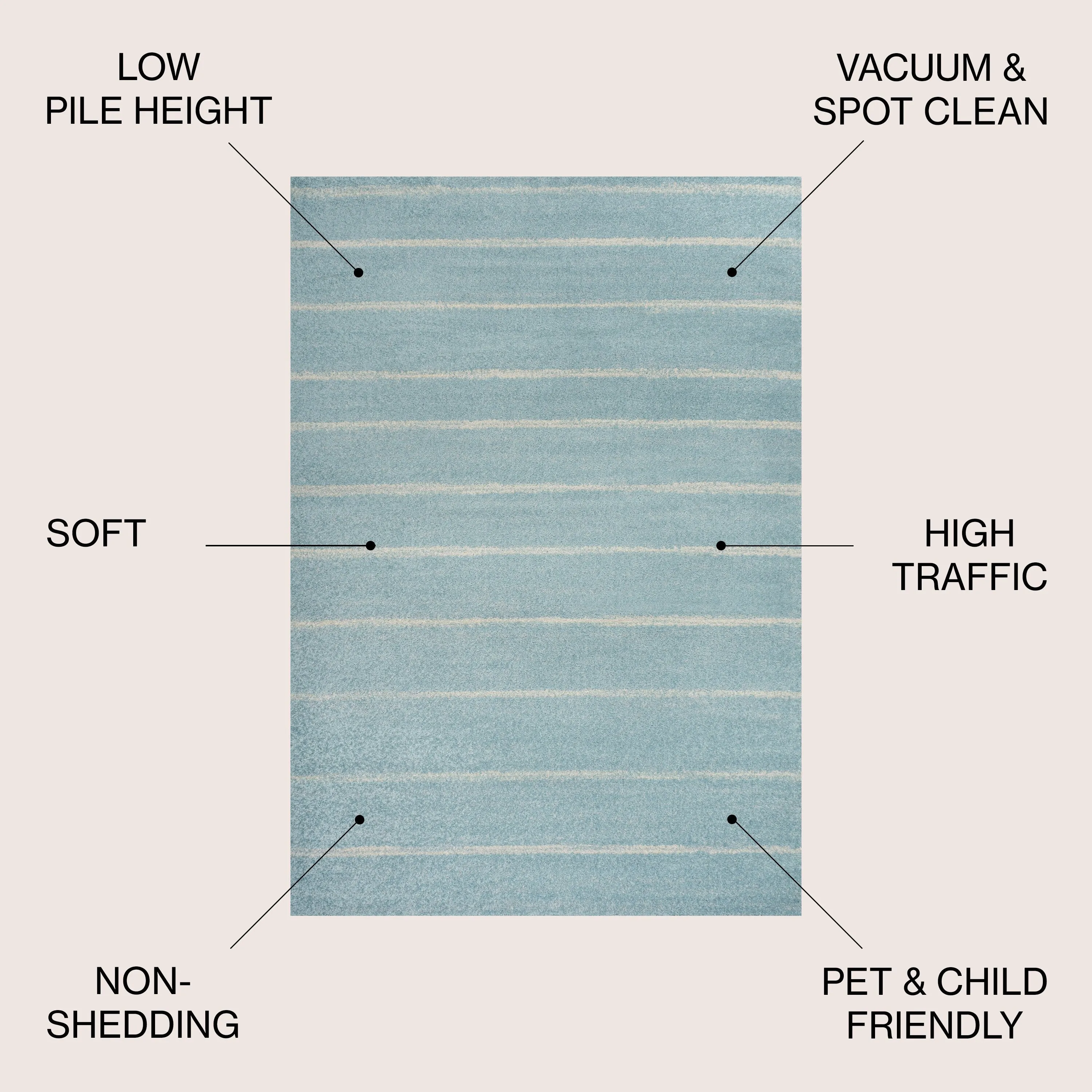 JONATHAN Y Alia Minimalist Stripe Area Rug