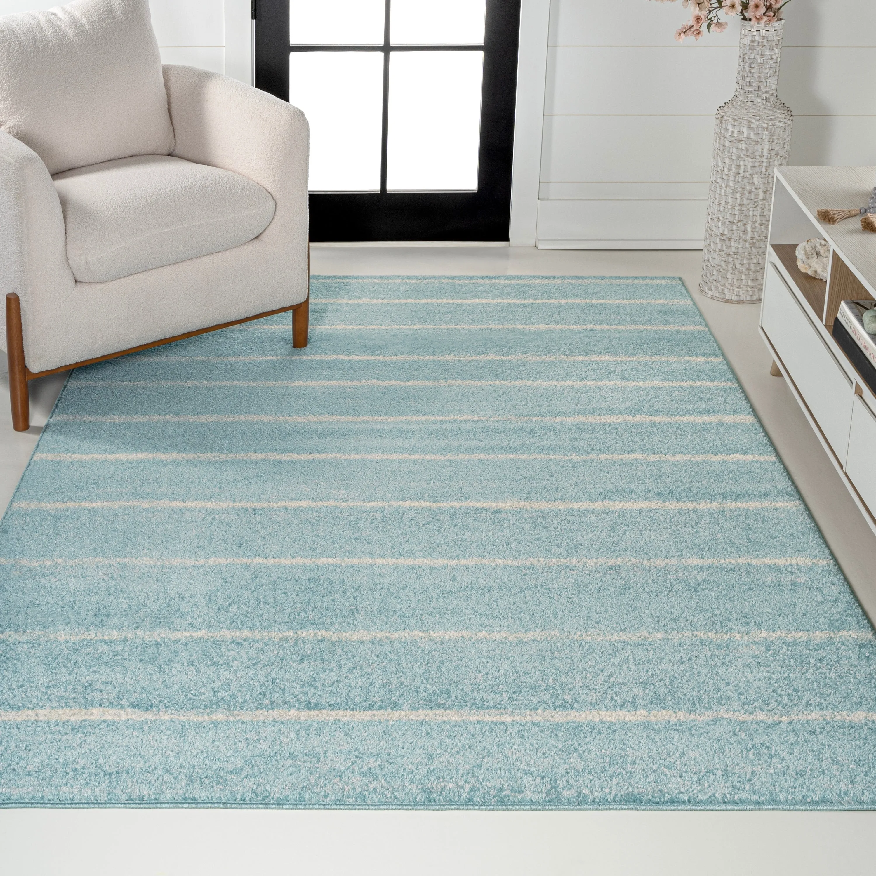 JONATHAN Y Alia Minimalist Stripe Area Rug