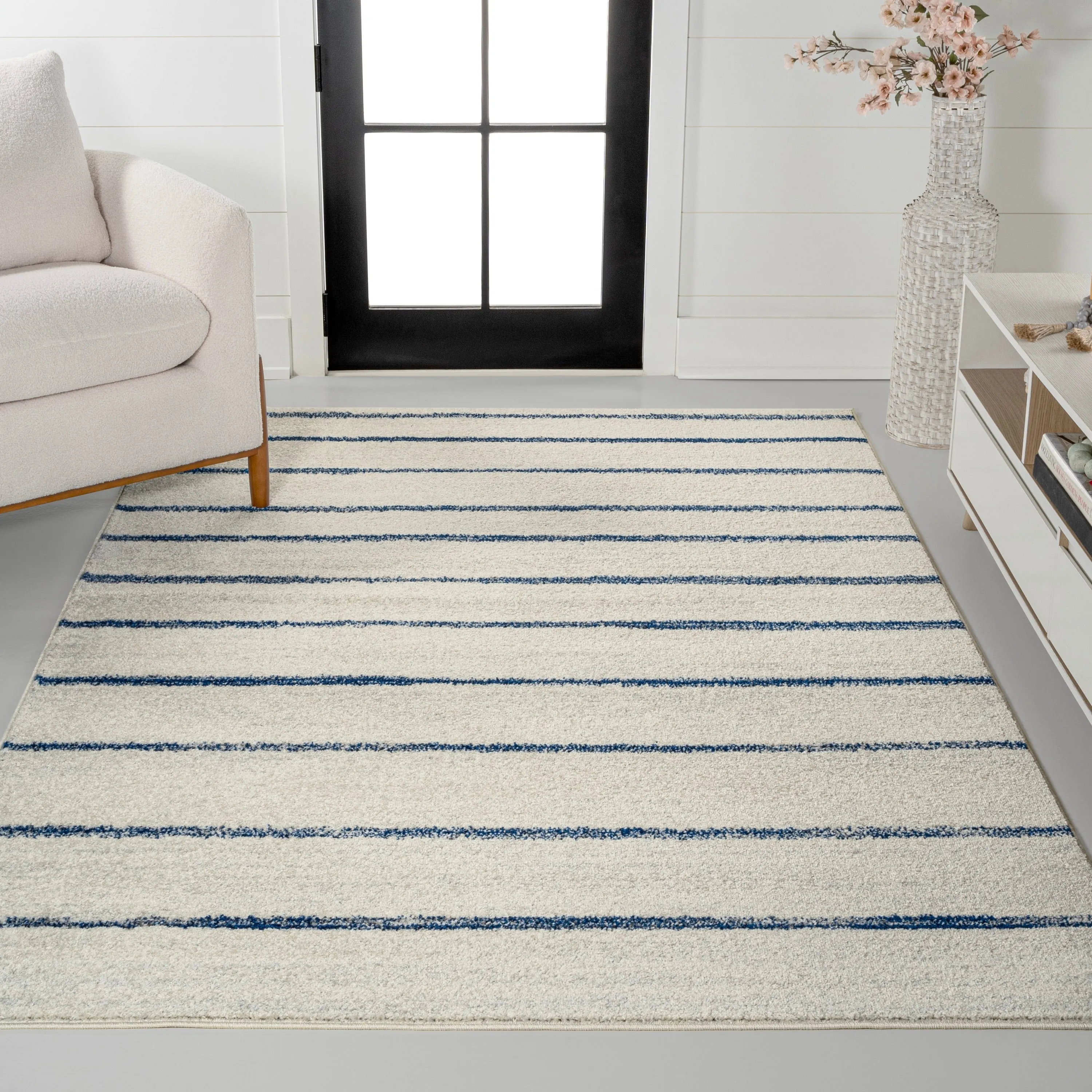 JONATHAN Y Alia Minimalist Stripe Area Rug