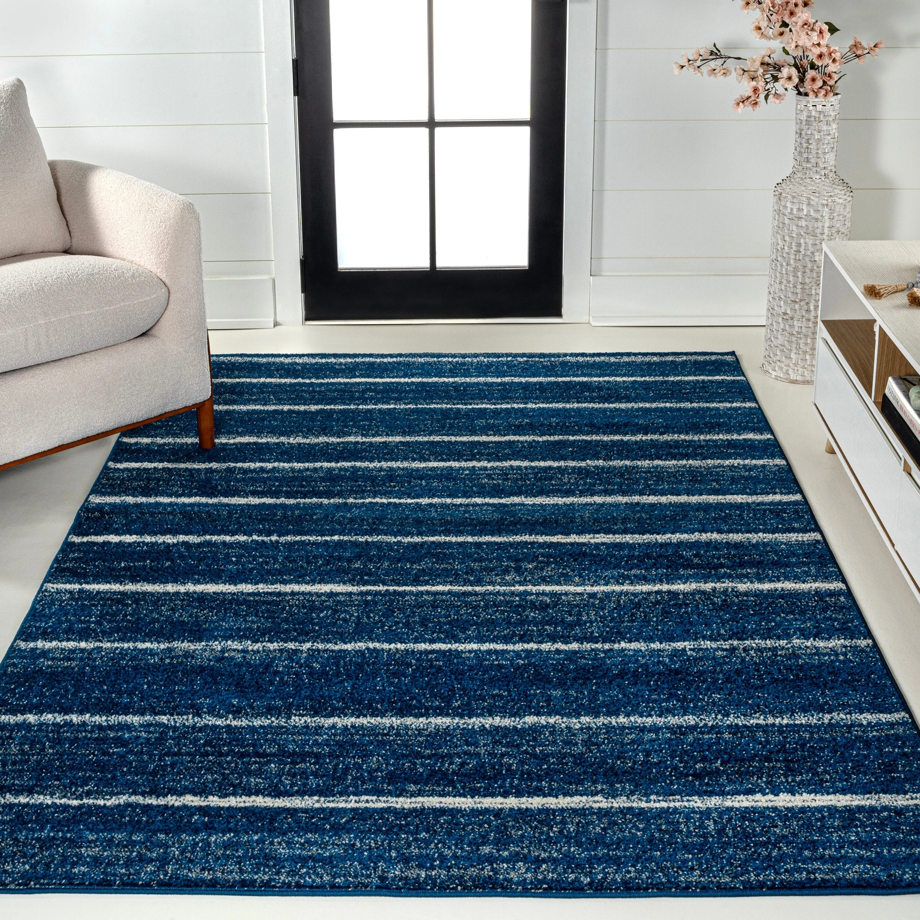 JONATHAN Y Alia Minimalist Stripe Area Rug