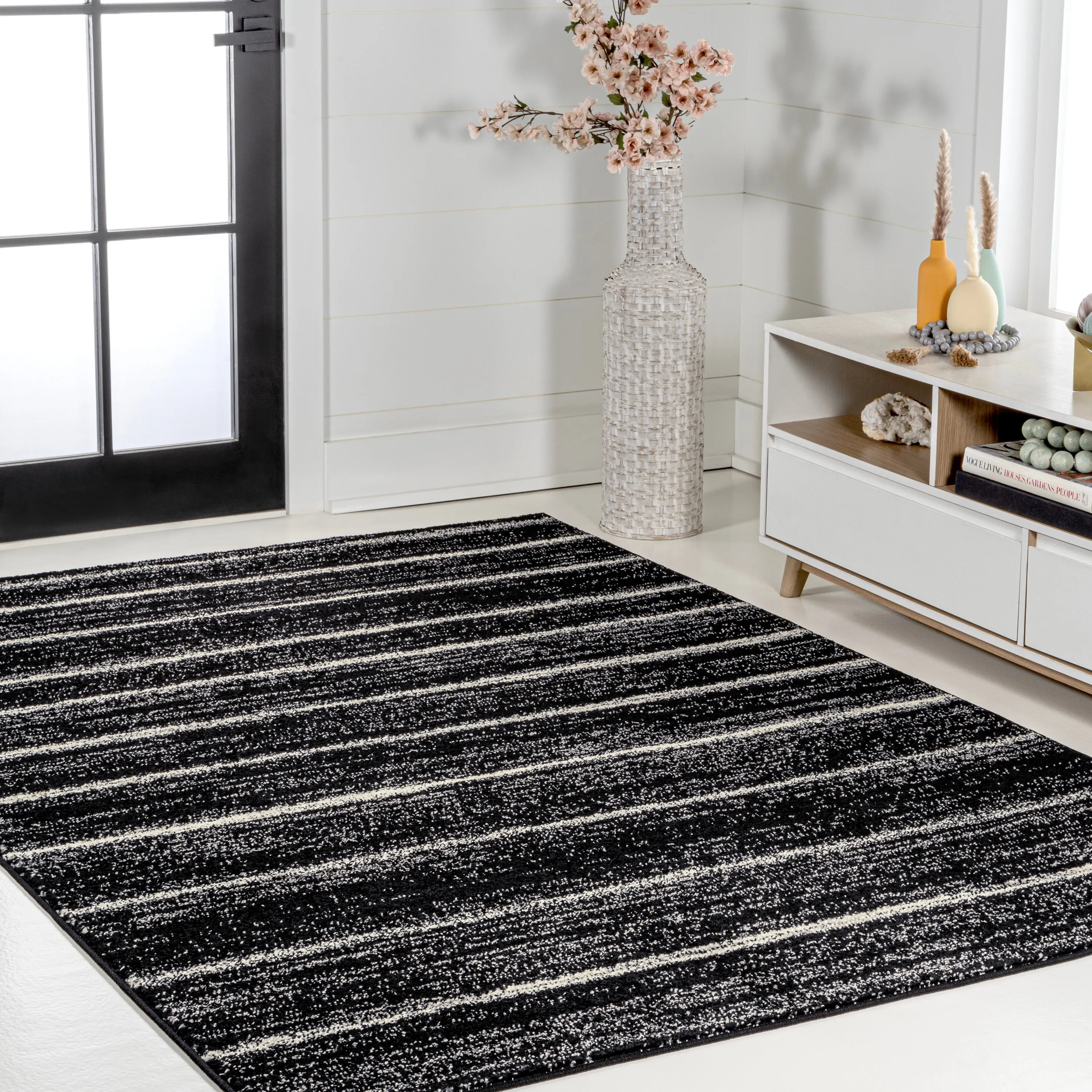 JONATHAN Y Alia Minimalist Stripe Area Rug
