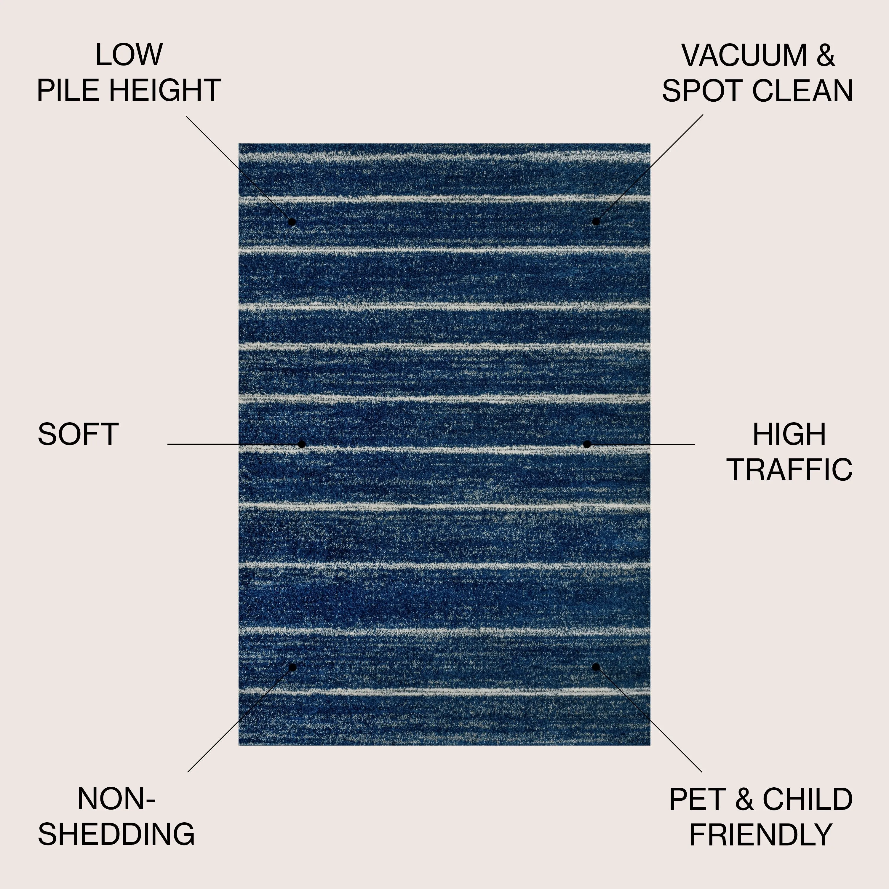 JONATHAN Y Alia Minimalist Stripe Area Rug