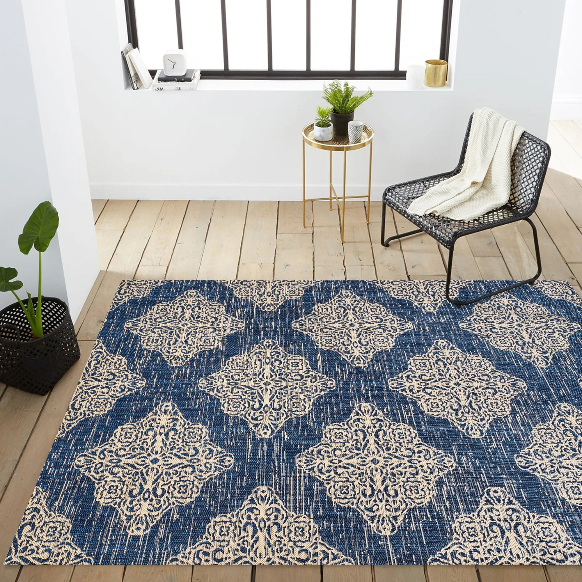 JONATHAN Y Arabesque Ornate Medallions Indoor/Outdoor Area Rug