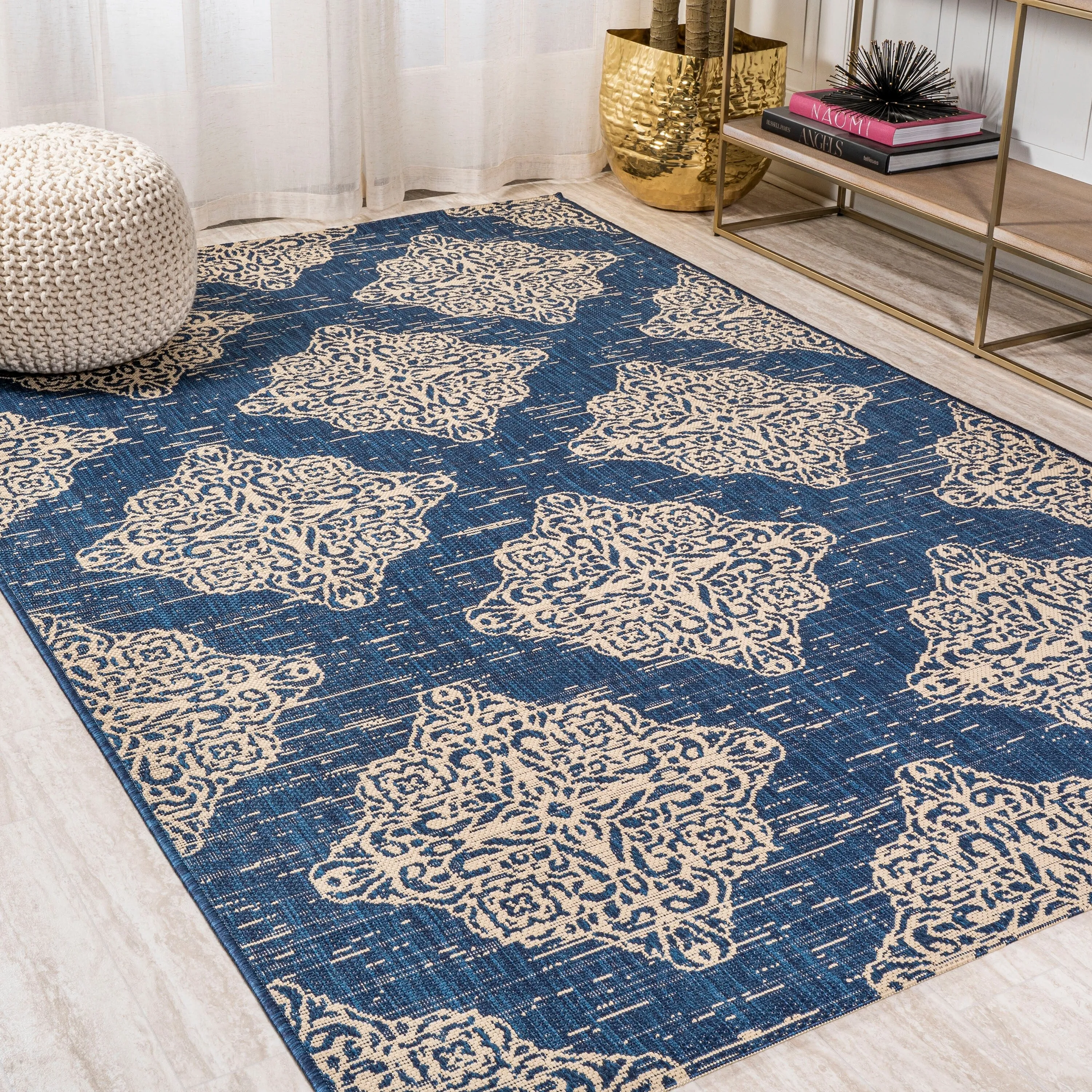 JONATHAN Y Arabesque Ornate Medallions Indoor/Outdoor Area Rug