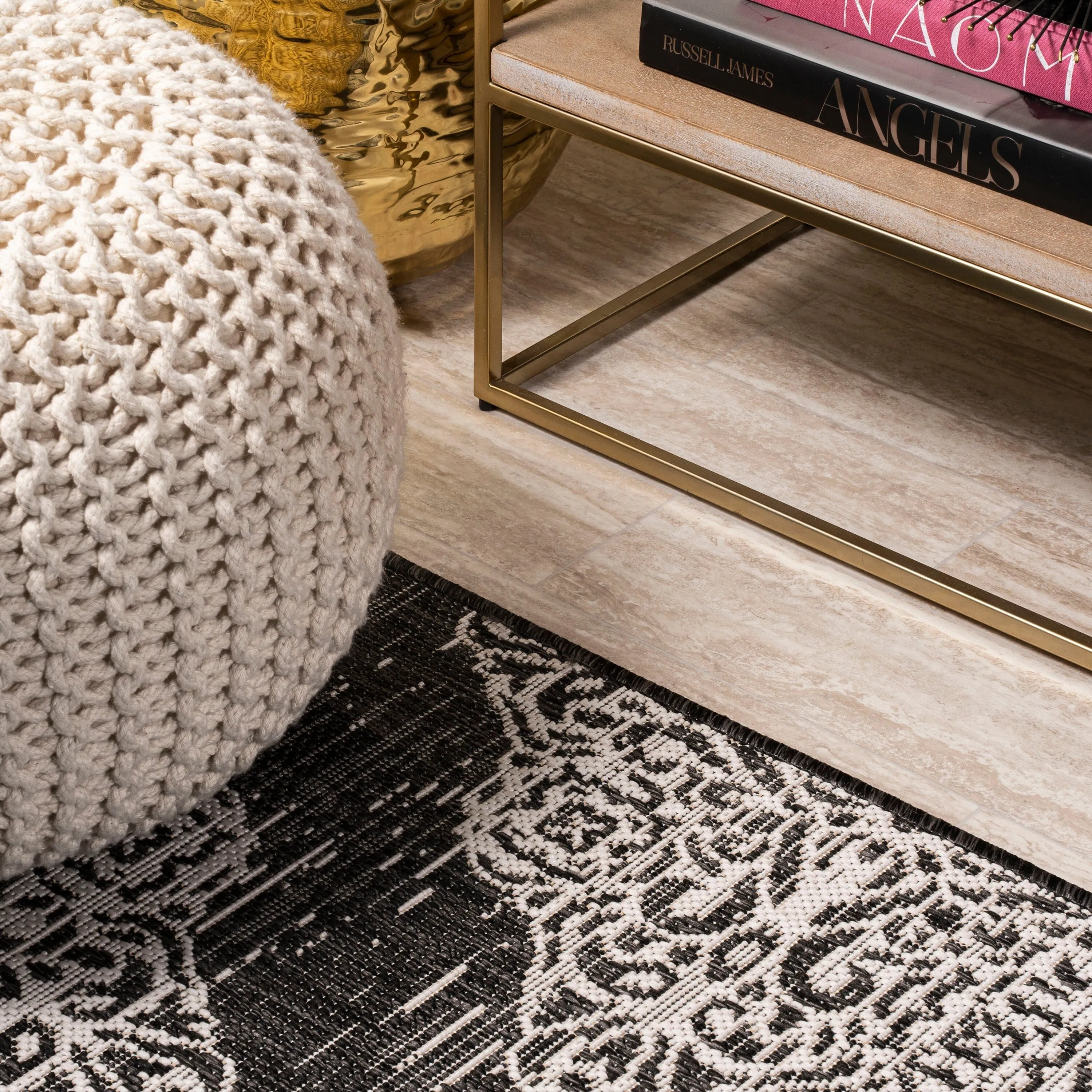JONATHAN Y Arabesque Ornate Medallions Indoor/Outdoor Area Rug