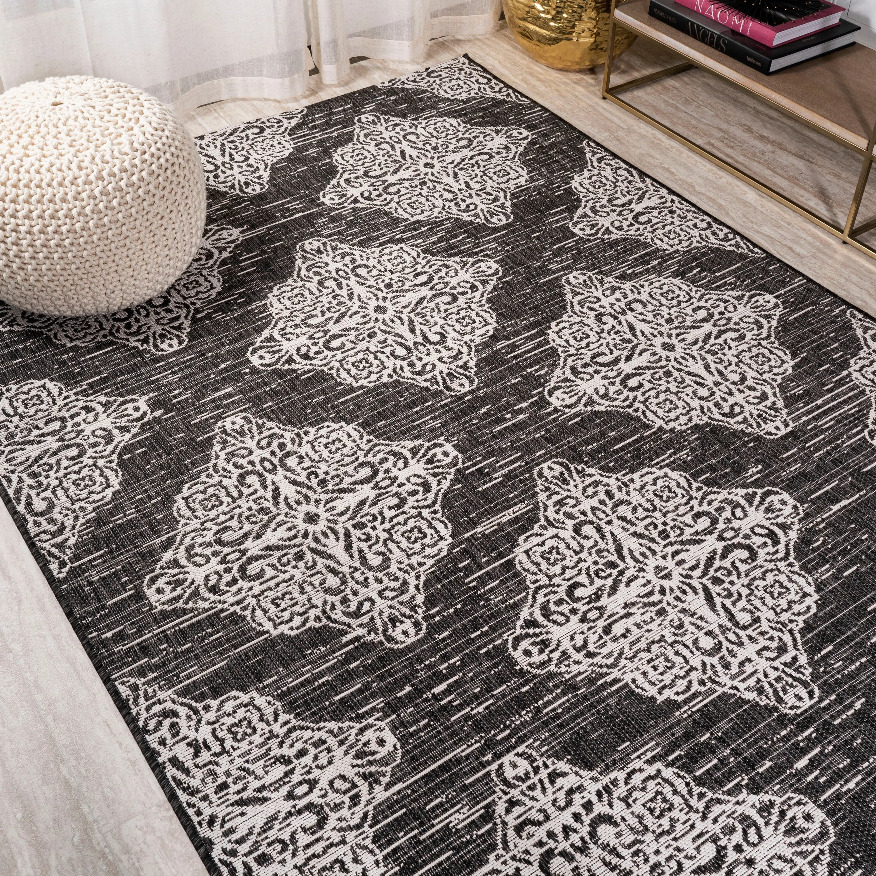 JONATHAN Y Arabesque Ornate Medallions Indoor/Outdoor Area Rug