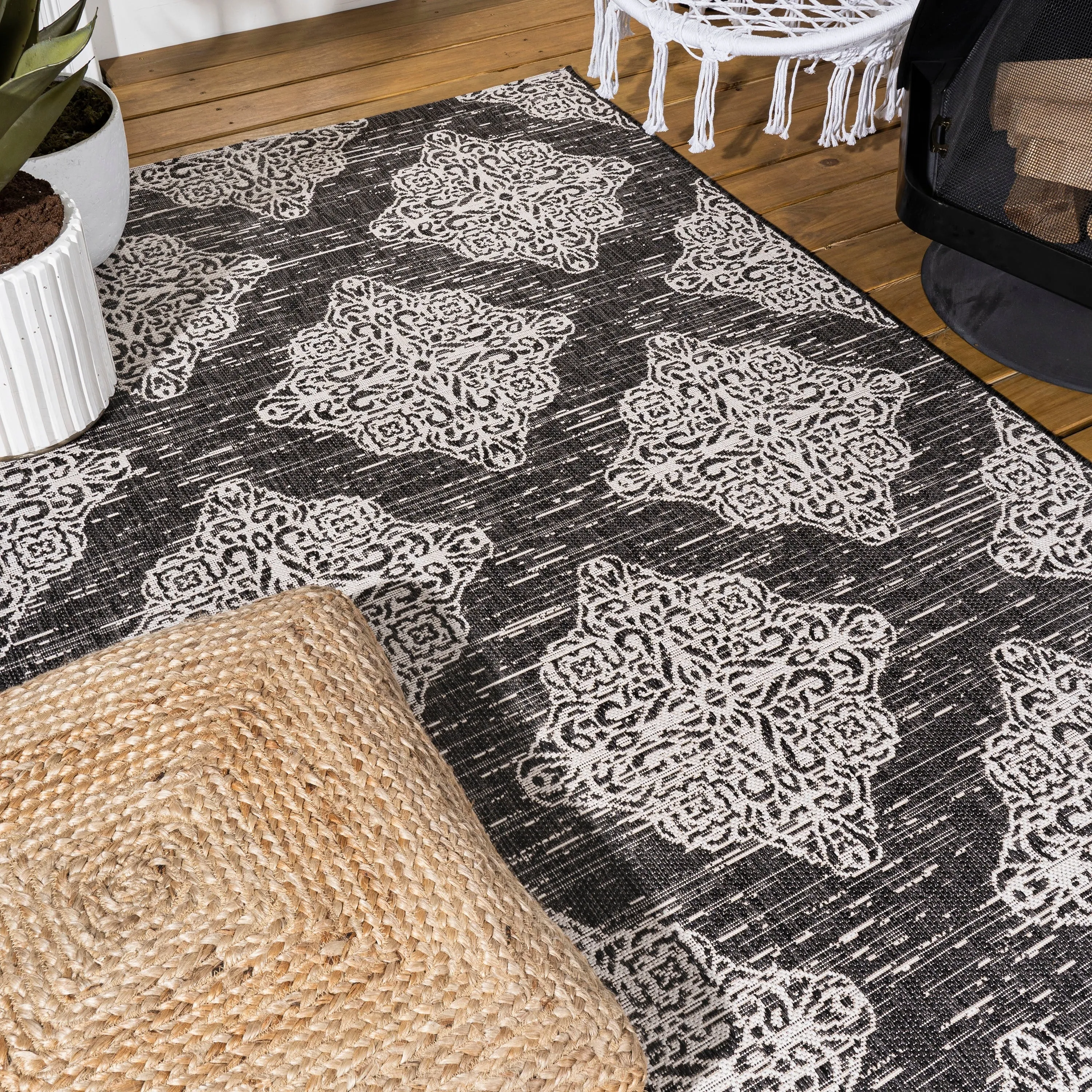 JONATHAN Y Arabesque Ornate Medallions Indoor/Outdoor Area Rug